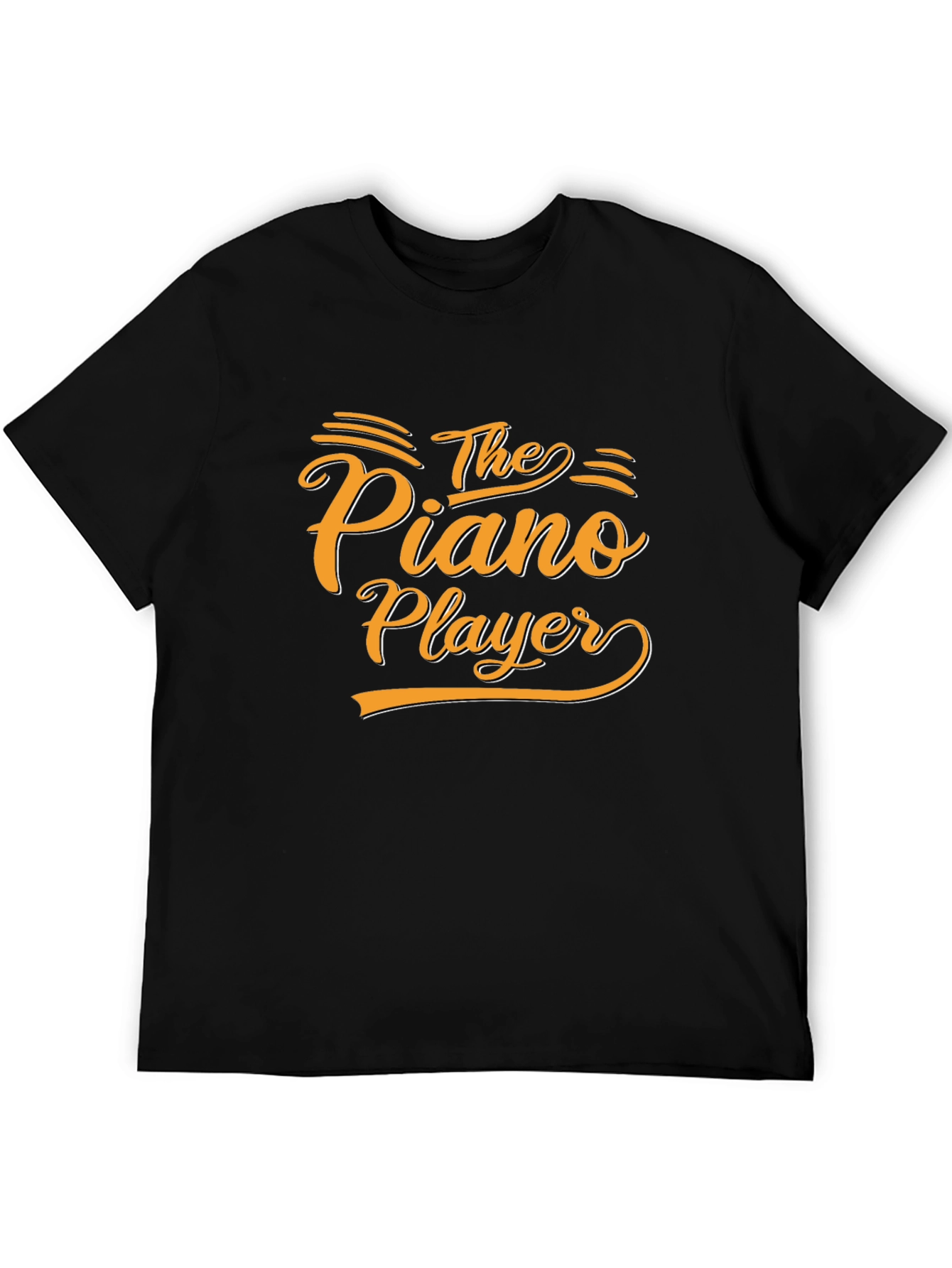 Black The Piano Player Graphic Tee - Stylish Musician T-Shirt view 5