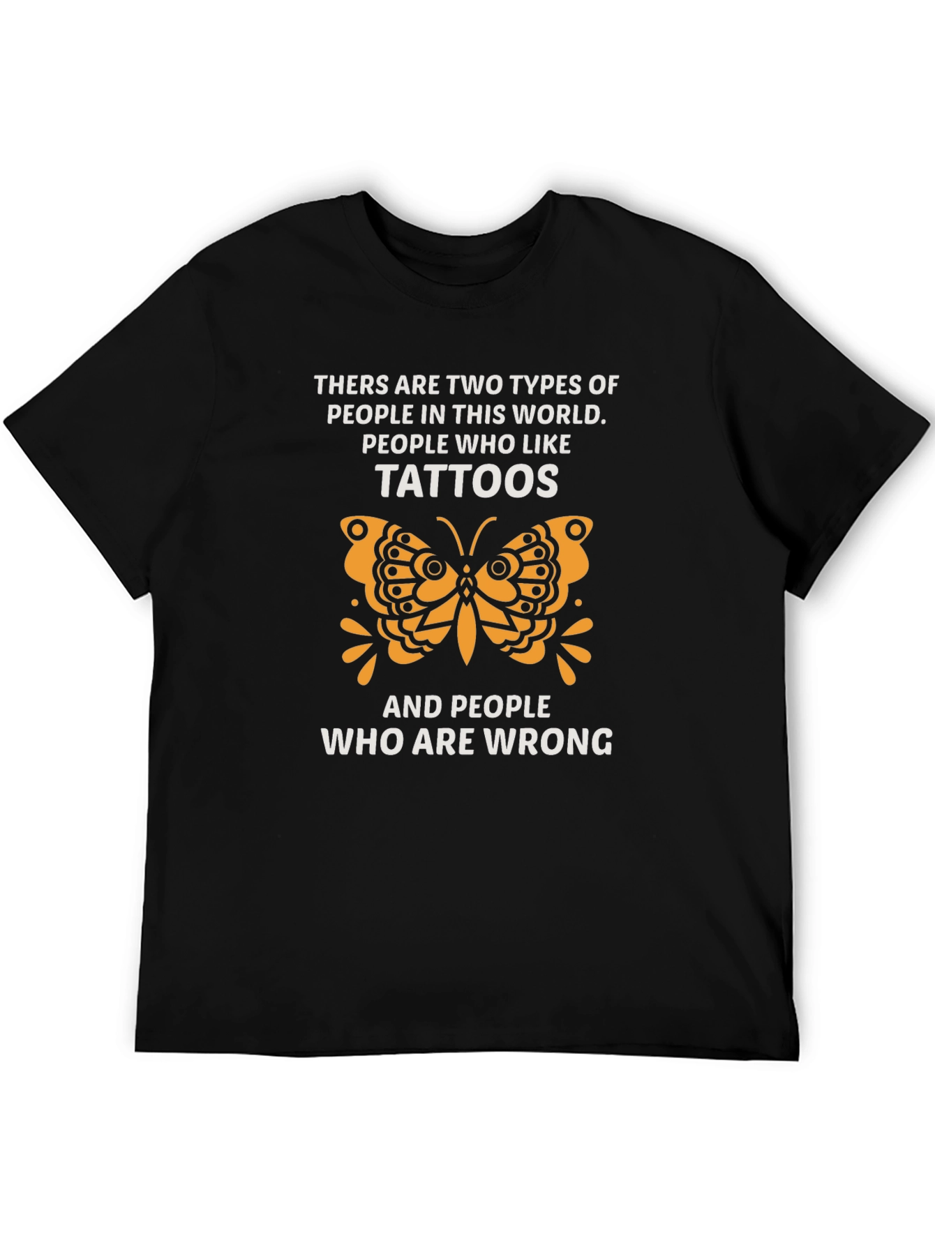 Black Tattoo Lover's T-Shirt - Funny Slogan Tee view 5