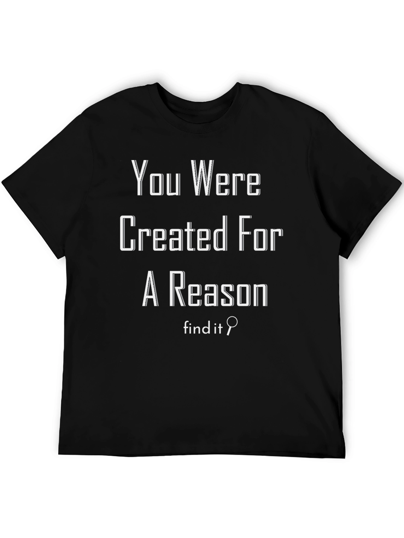 Black Inspirational Graphic Tee - You Were Created For A Reason view 5