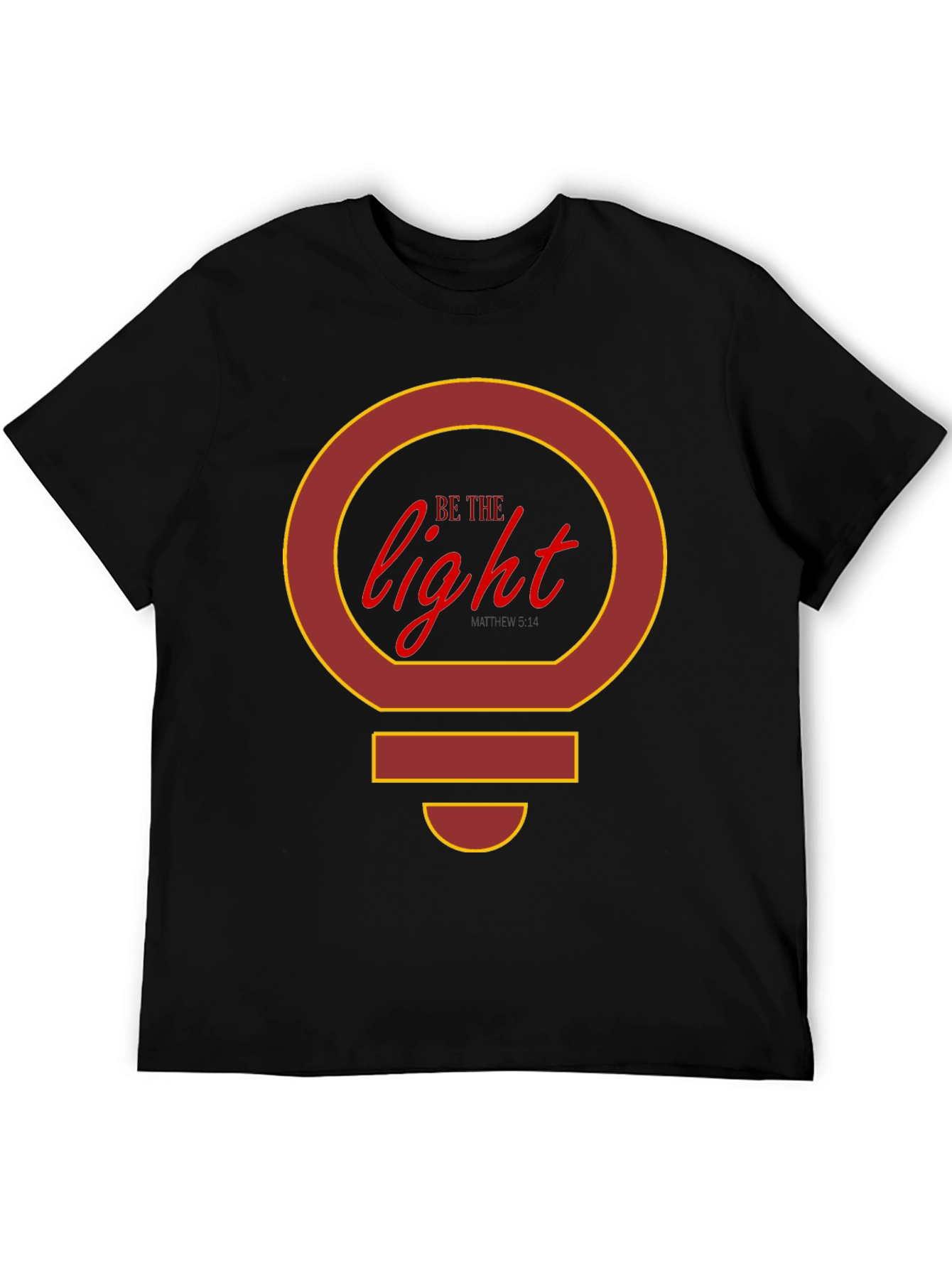Black Be The Light T-Shirt - Graphic Tee view 5