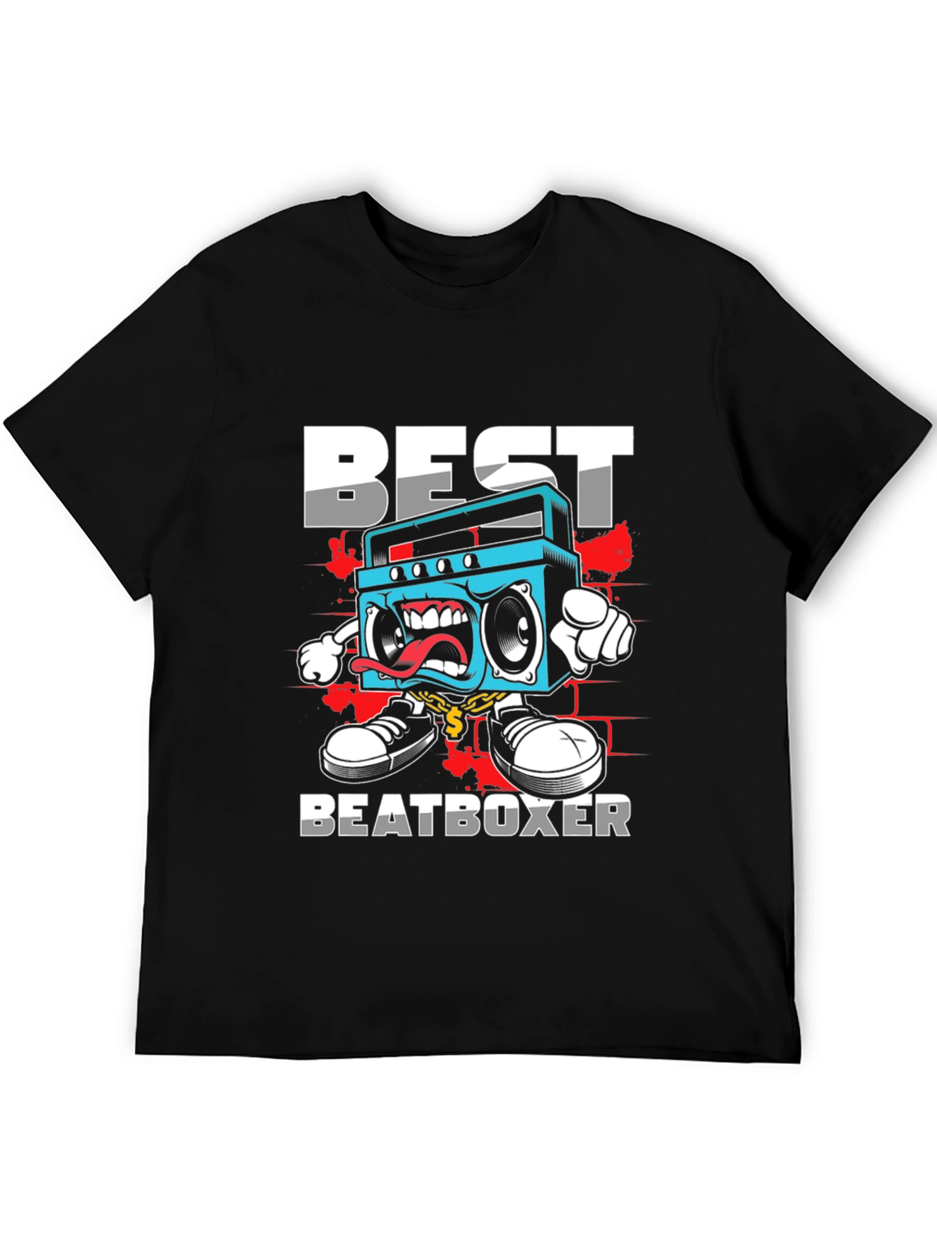Black Best Beatboxer Boombox Graphic Tee view 5