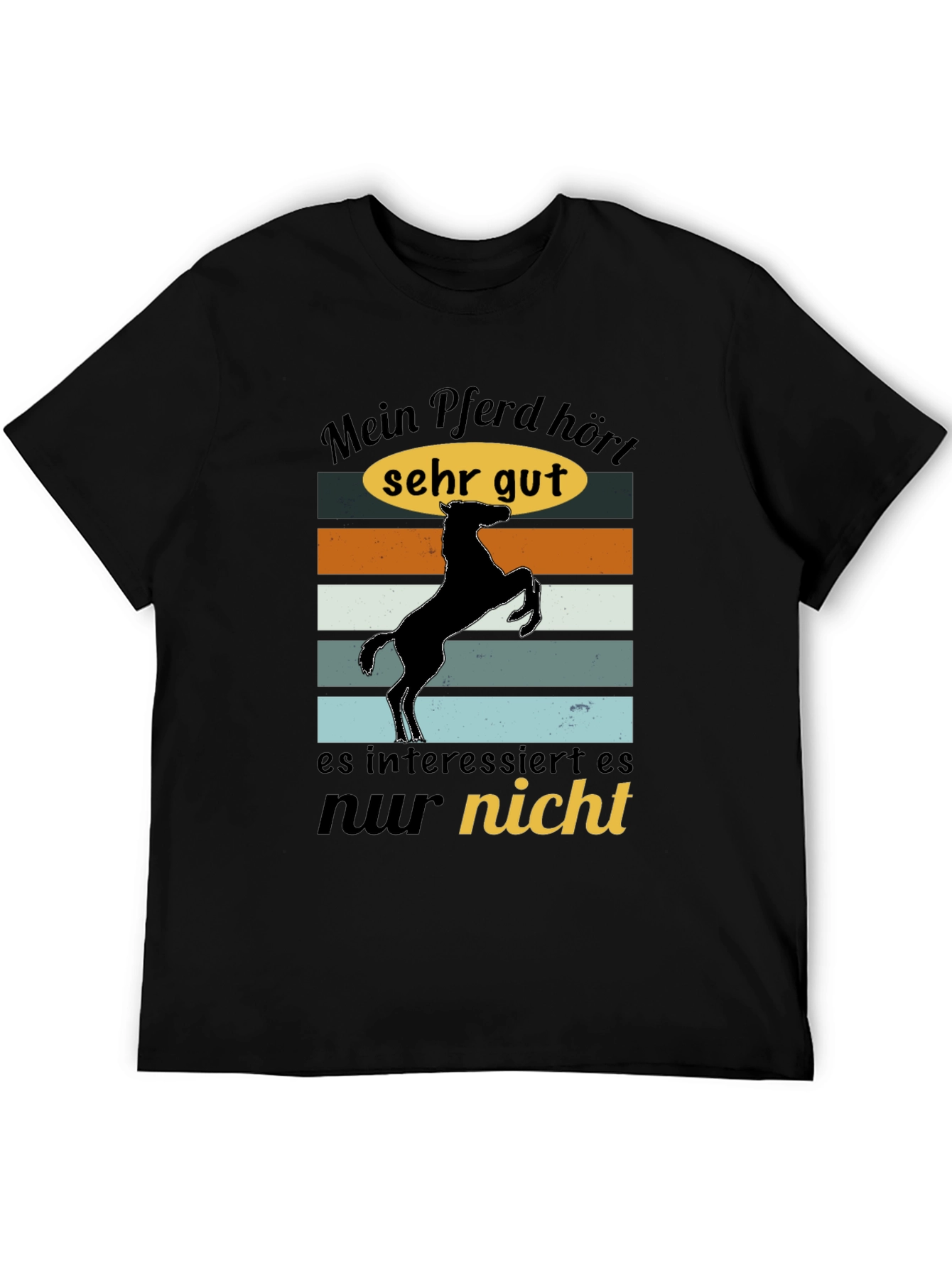 Black Mein Pferd Hört Shirt view 5