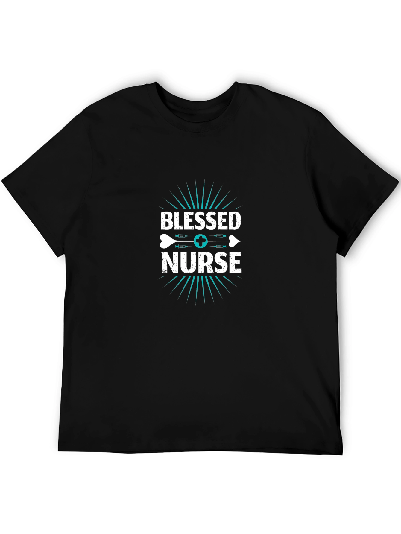 Black Blessed Nurse Graphic T-Shirt view 5