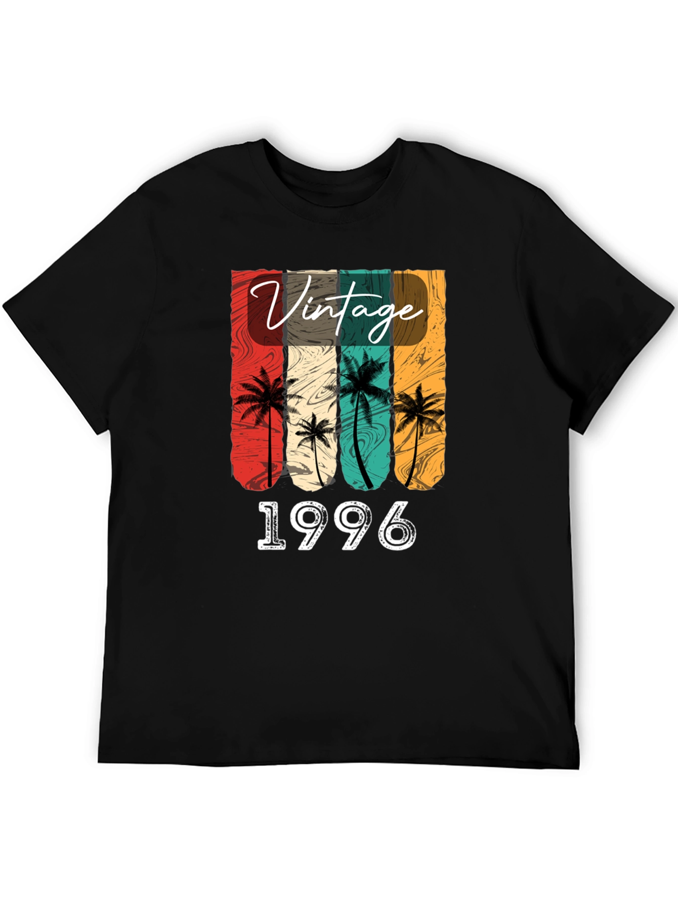 Black Vintage 1996 Palm Tree Graphic T-Shirt view 5