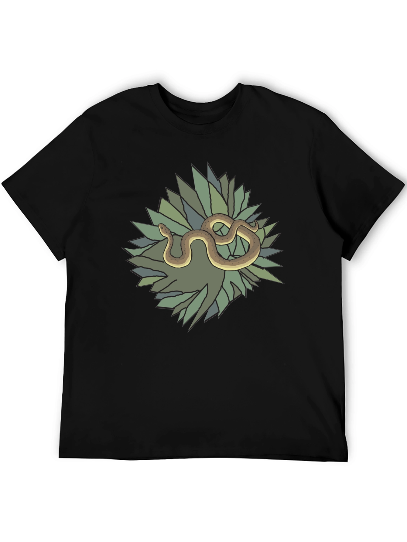 Black Snake and Agave Black T-Shirt view 5