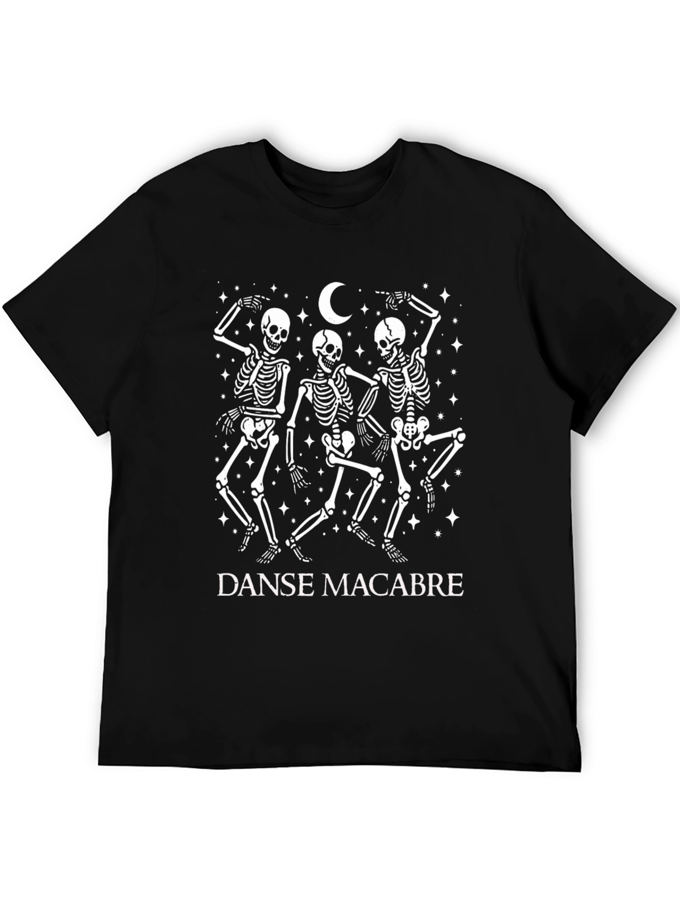 Black Danse Macabre Skeleton Graphic Tee - Black view 5
