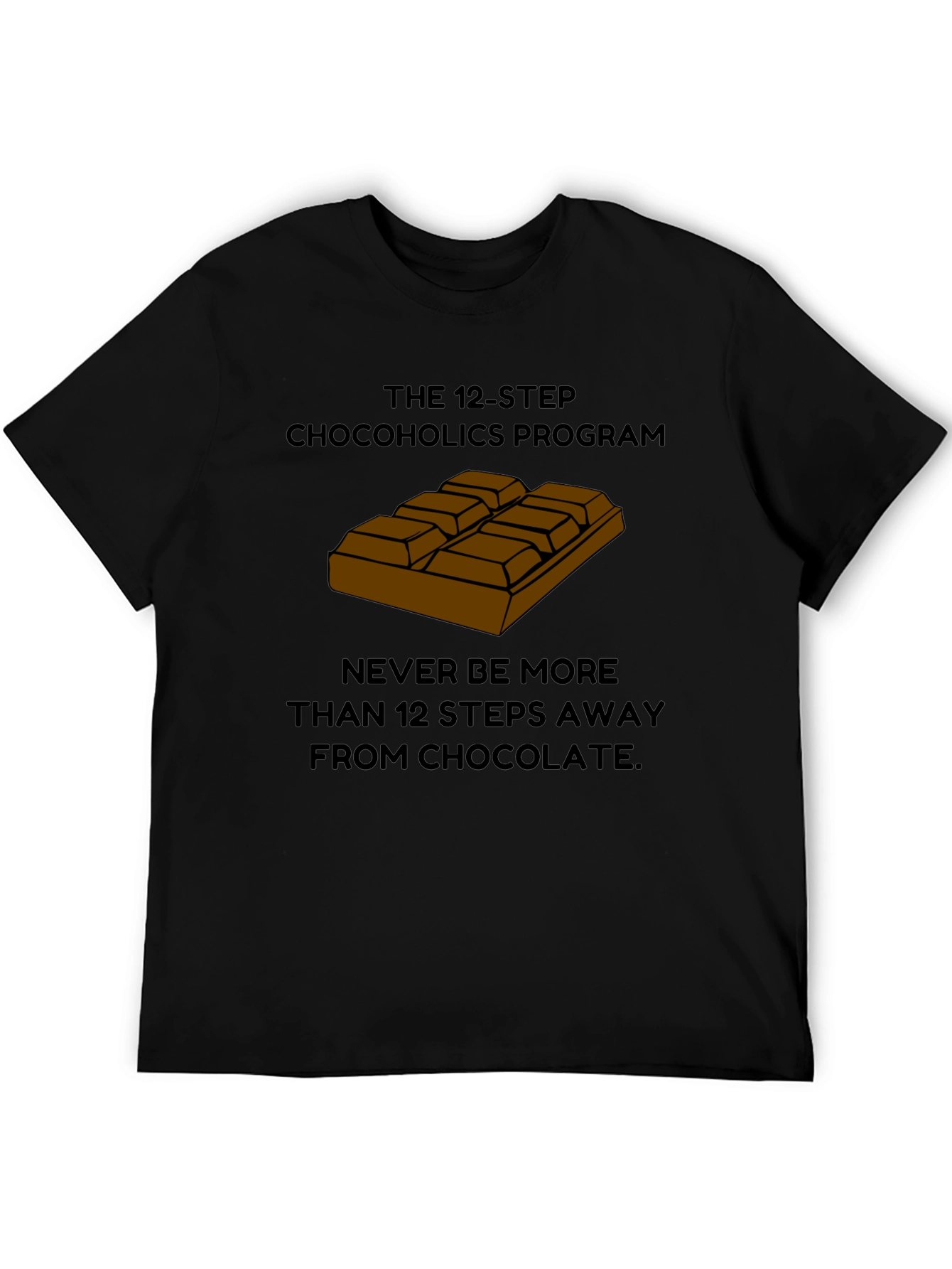 Black Chocoholics 12-Step Program T-Shirt view 5