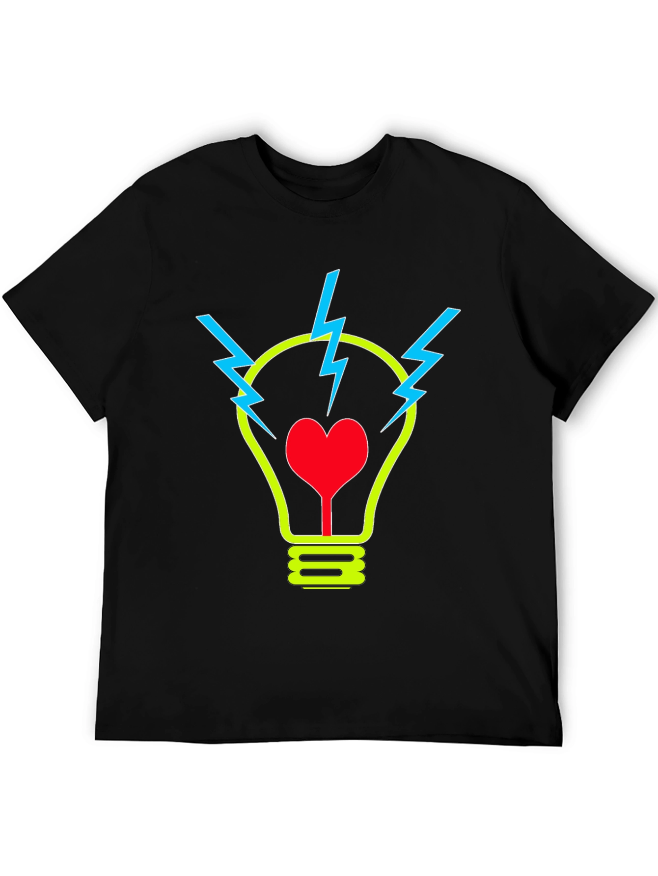 Black Heart Idea Graphic T-Shirt - Soft Cotton Blend view 5