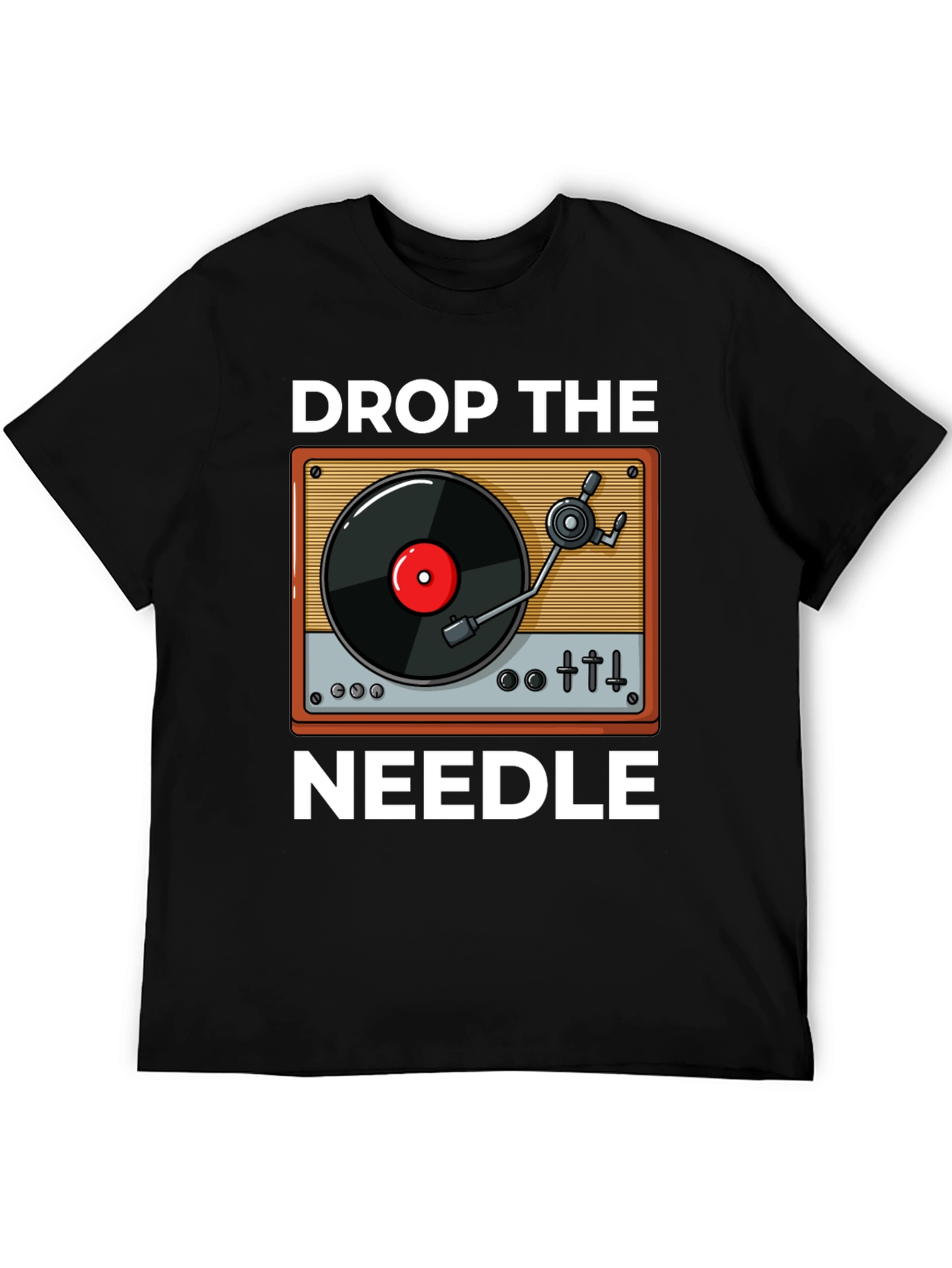 Black Drop the Needle Graphic T-Shirt view 5