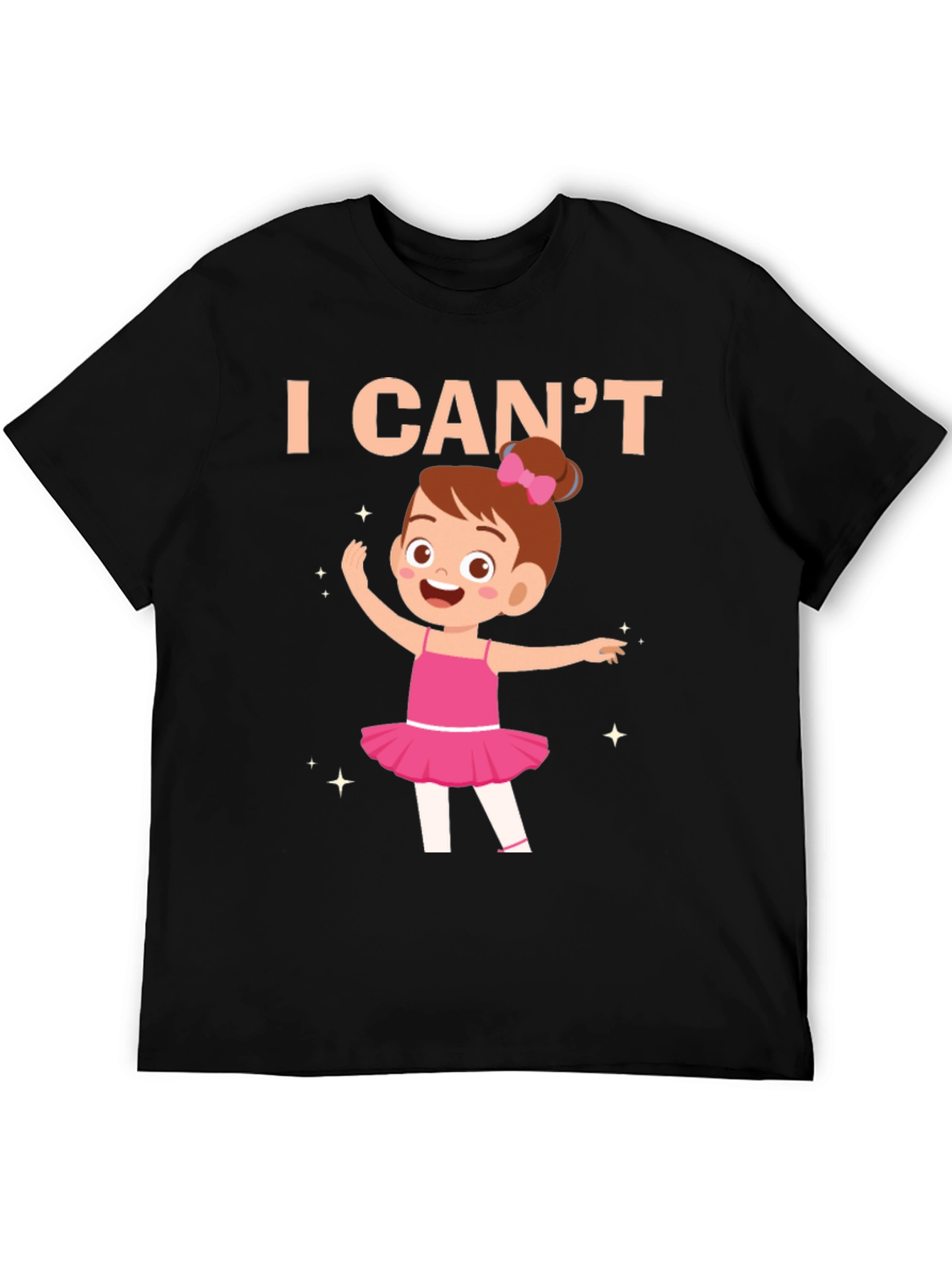 Black I Can't Ballerina Black T-Shirt view 5