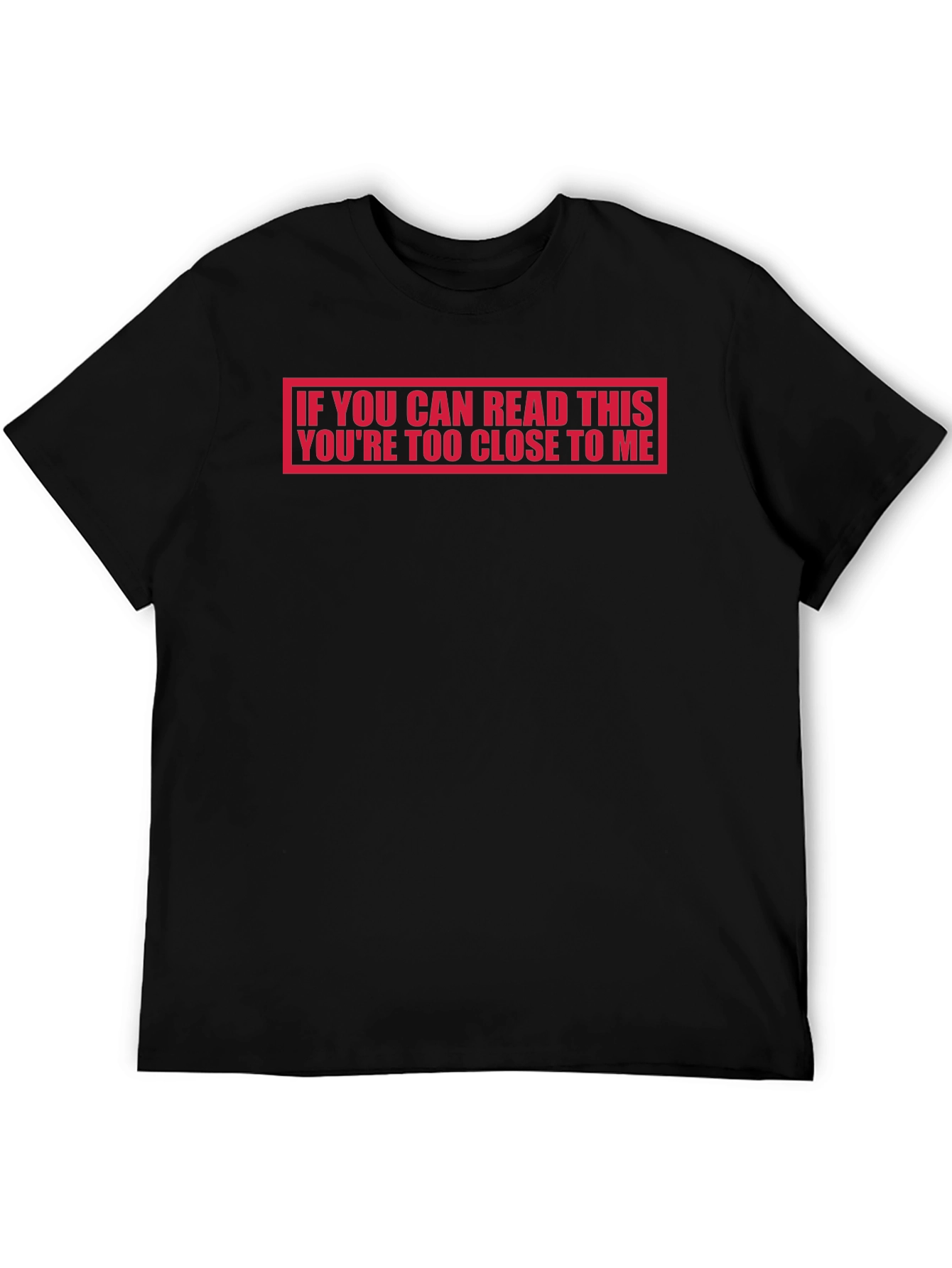 Black Funny Social Distance T-Shirt: If You Can Read This view 5