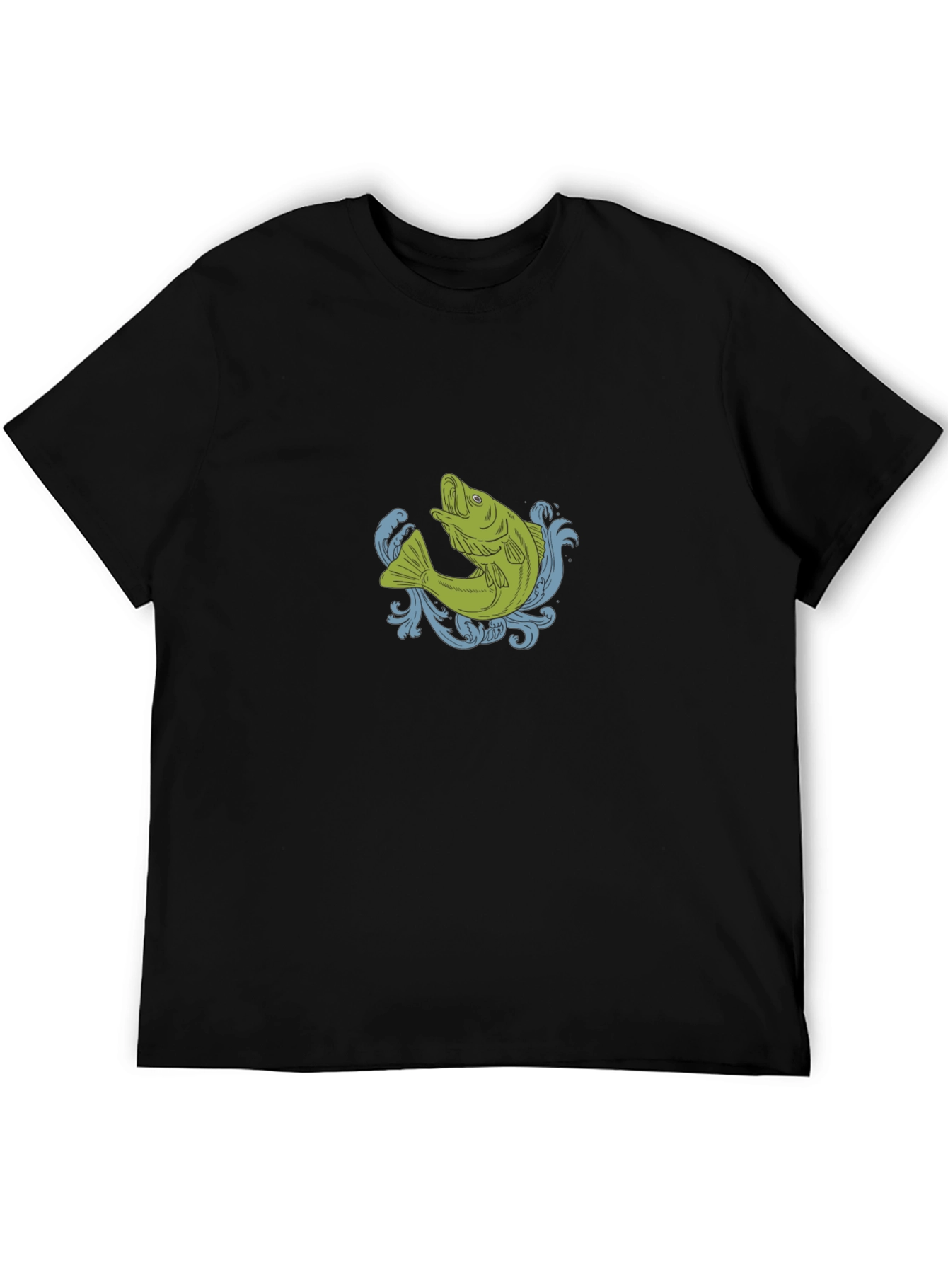 Black Fish Graphic Black T-Shirt view 5