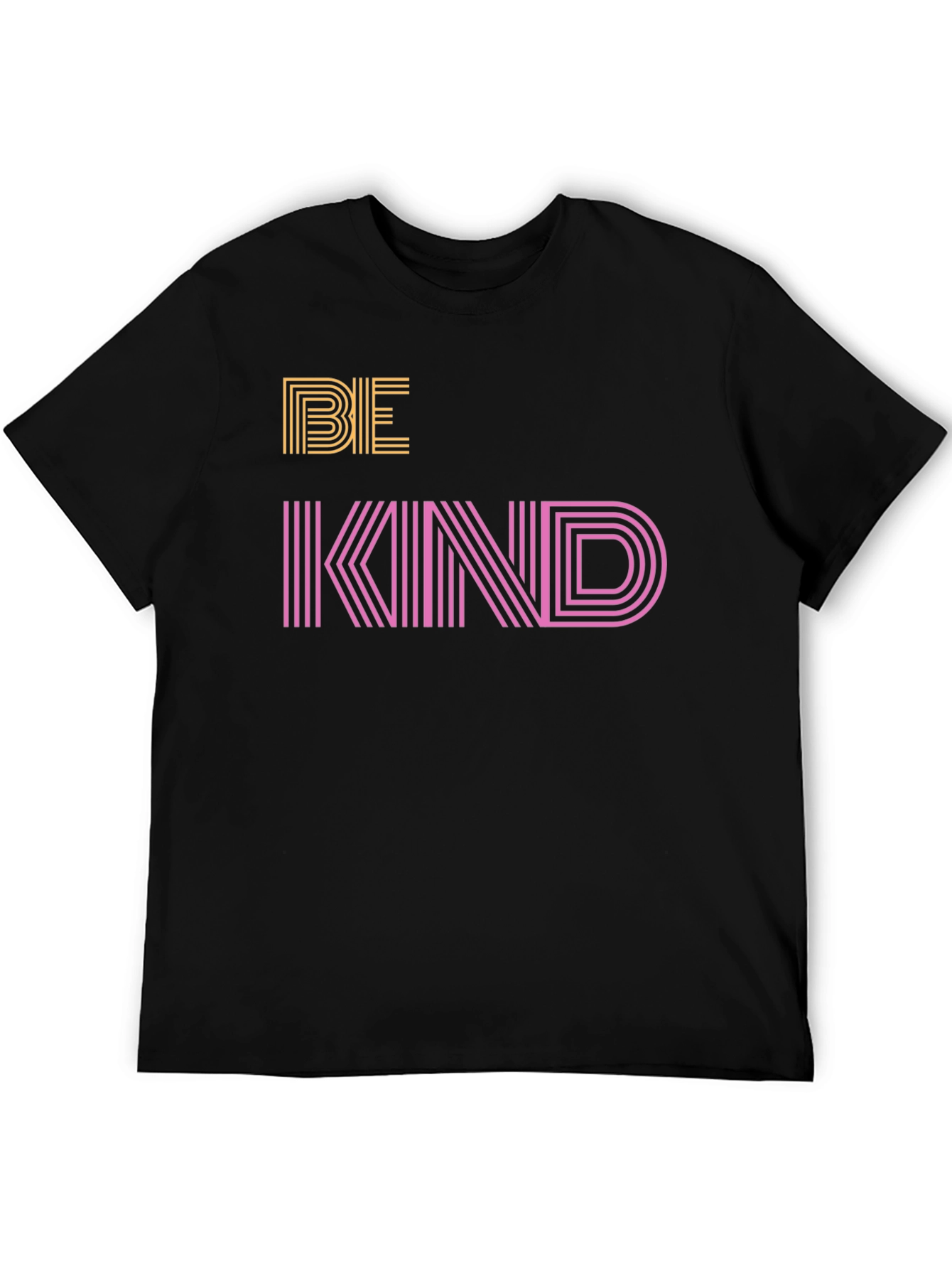 Black Be Kind Graphic Tee - Black Cotton T-Shirt view 5