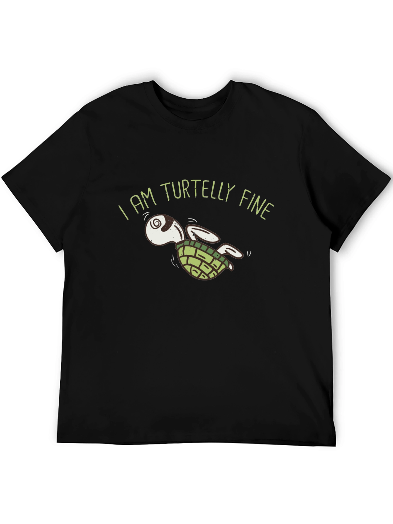 Black Turtelly Fine Graphic T-Shirt -  Unique Turtle Design view 5