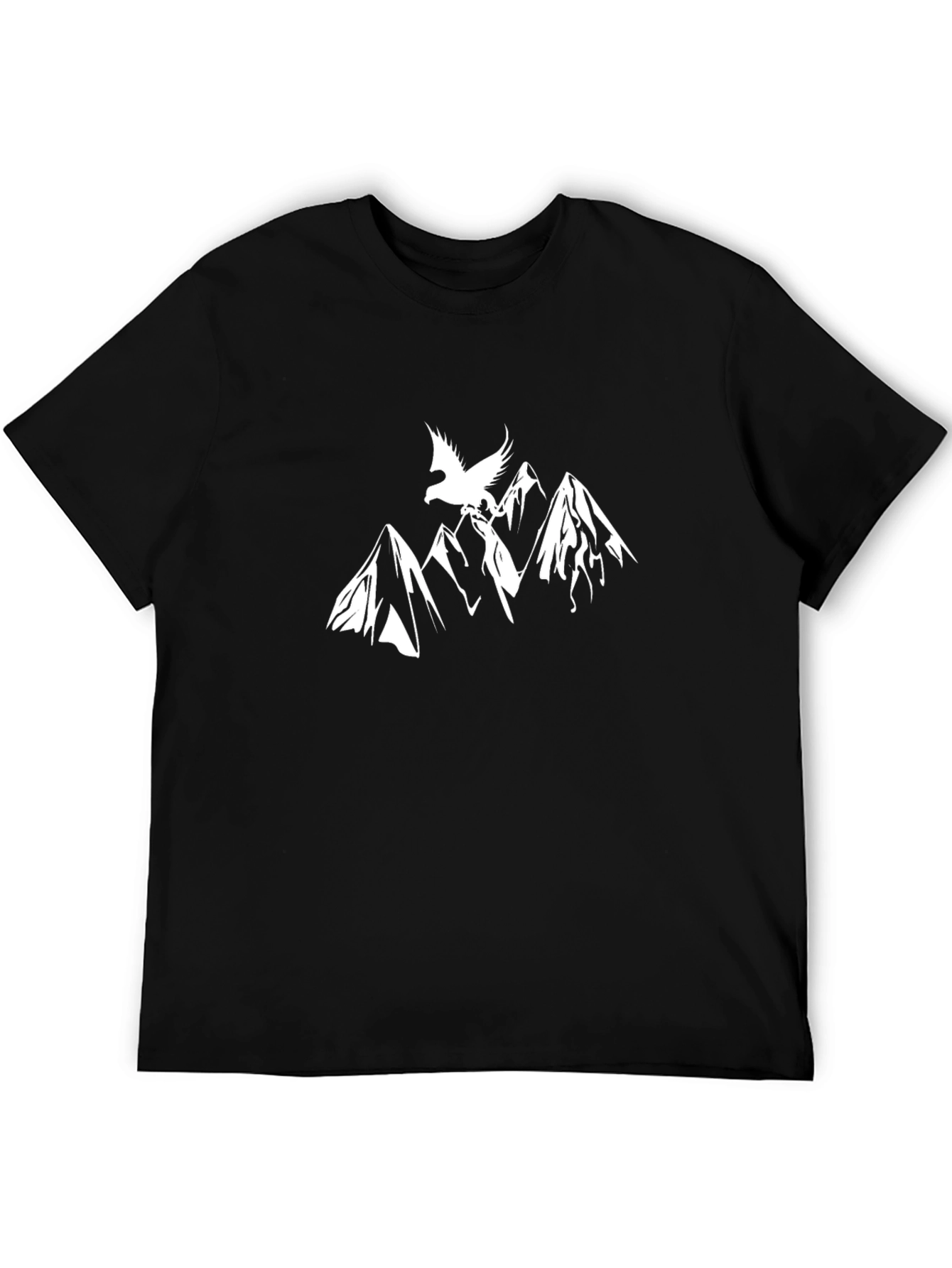 Black Men's Black Eagle Mountain Graphic Tee view 5