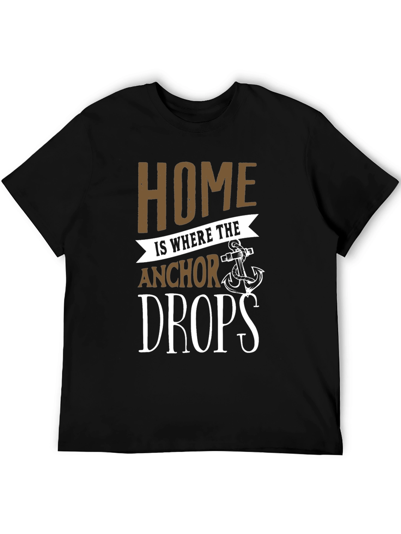 Black Home is Where the Anchor Drops T-Shirt view 5