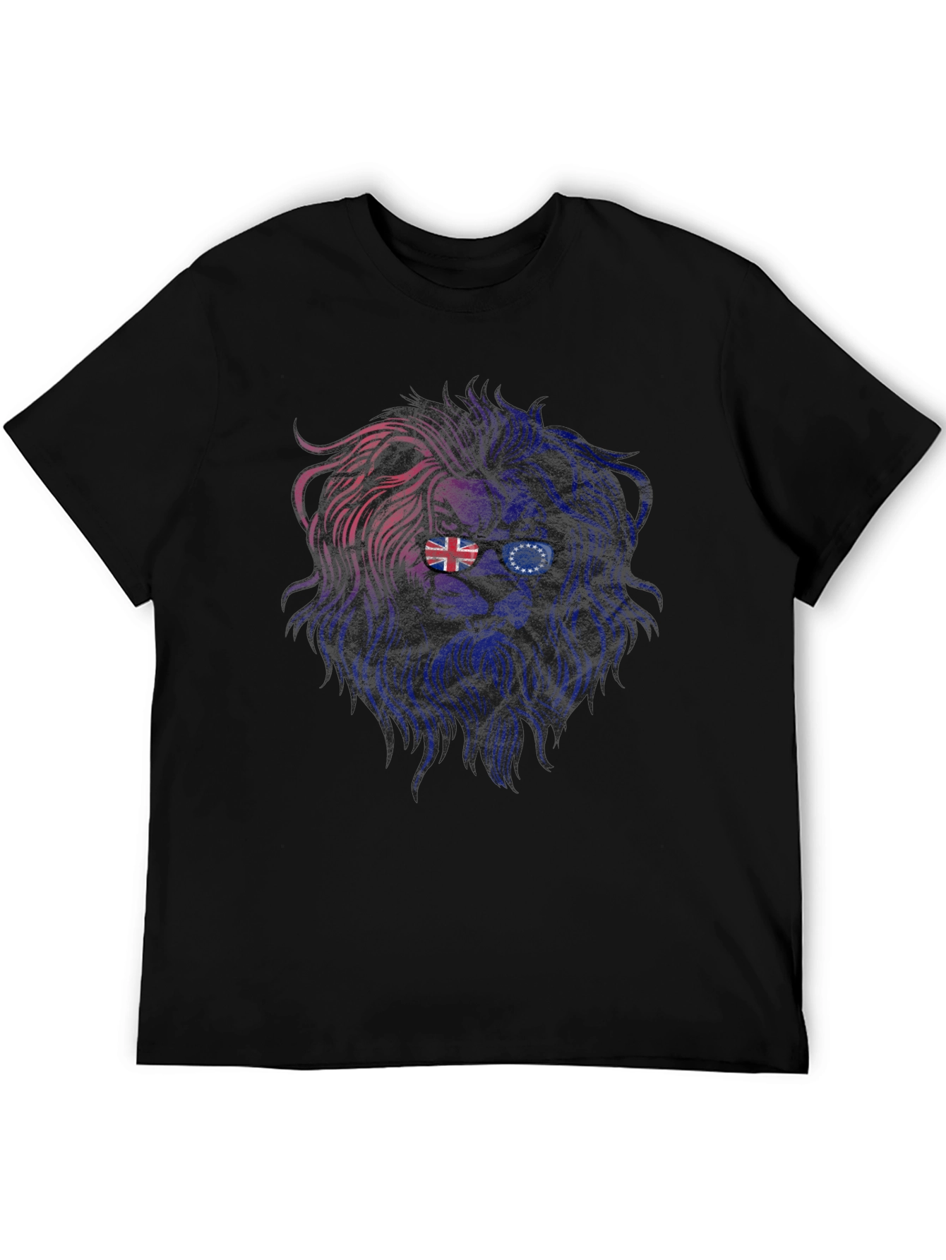 Black Lion Head Graphic Tee view 5
