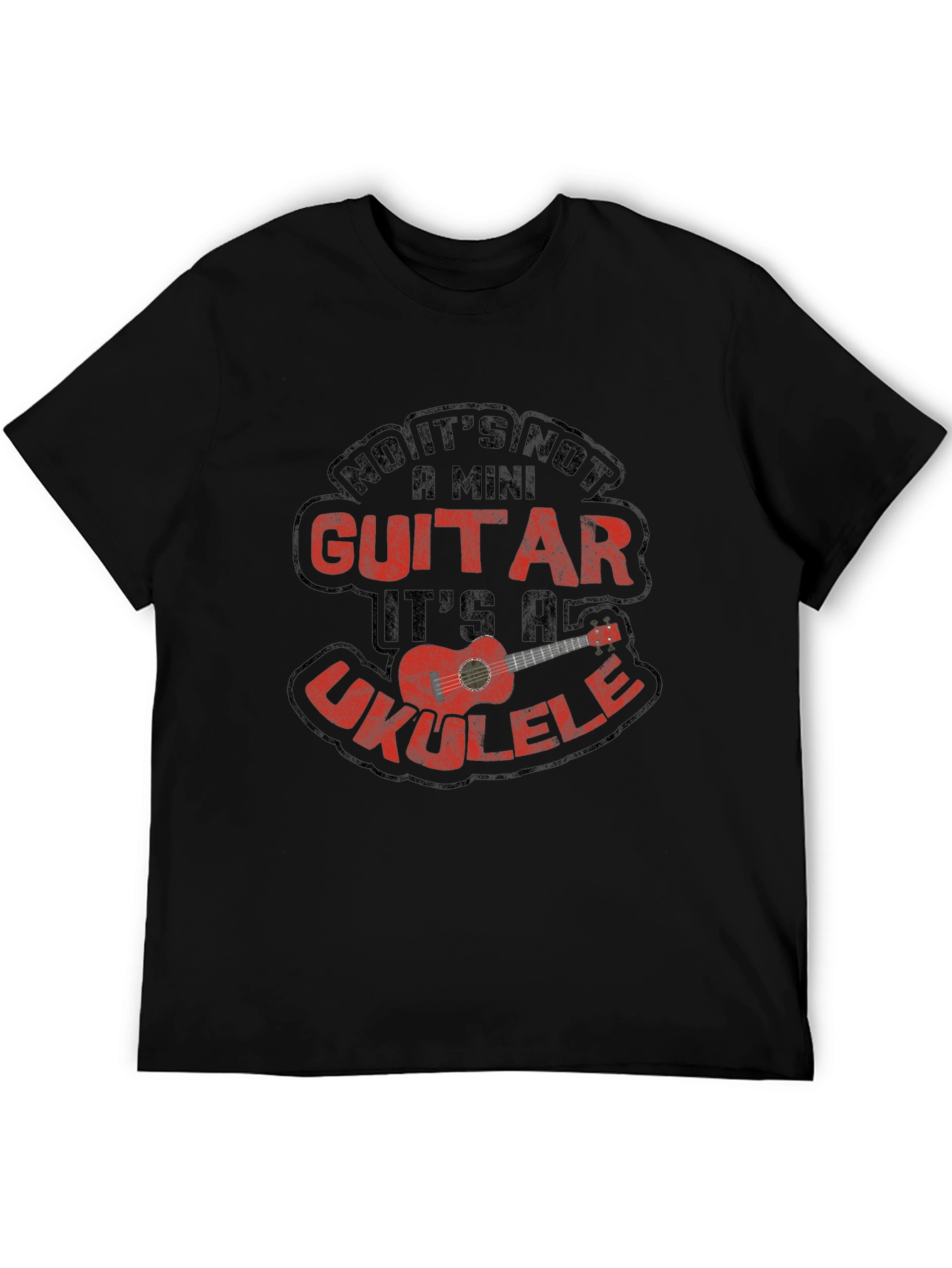 Black Ukulele T-Shirt - Funny Music Lover Tee view 5