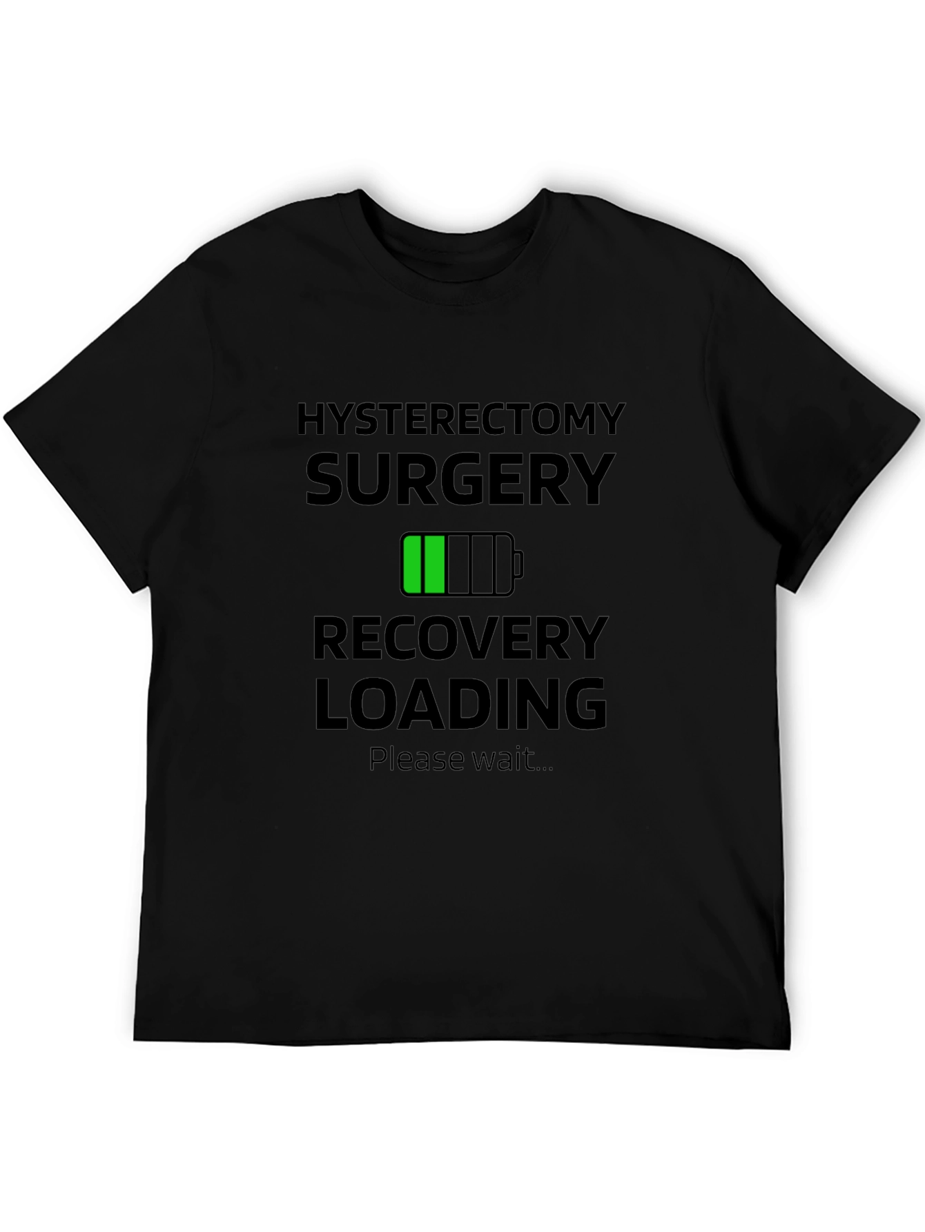 Black Hysterectomy Recovery Loading T-Shirt view 5