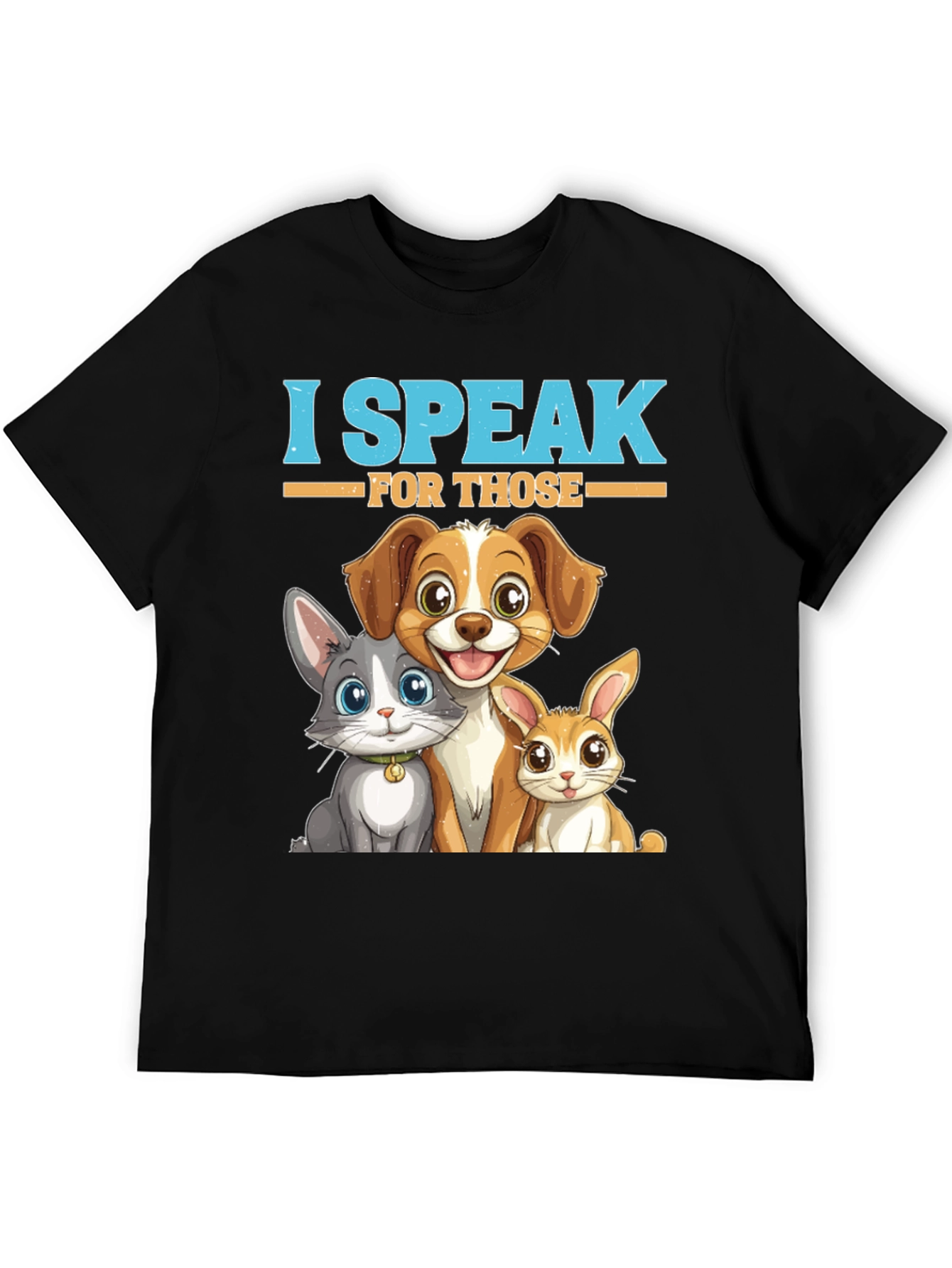 Black I Speak For Those Pet T-Shirt view 5
