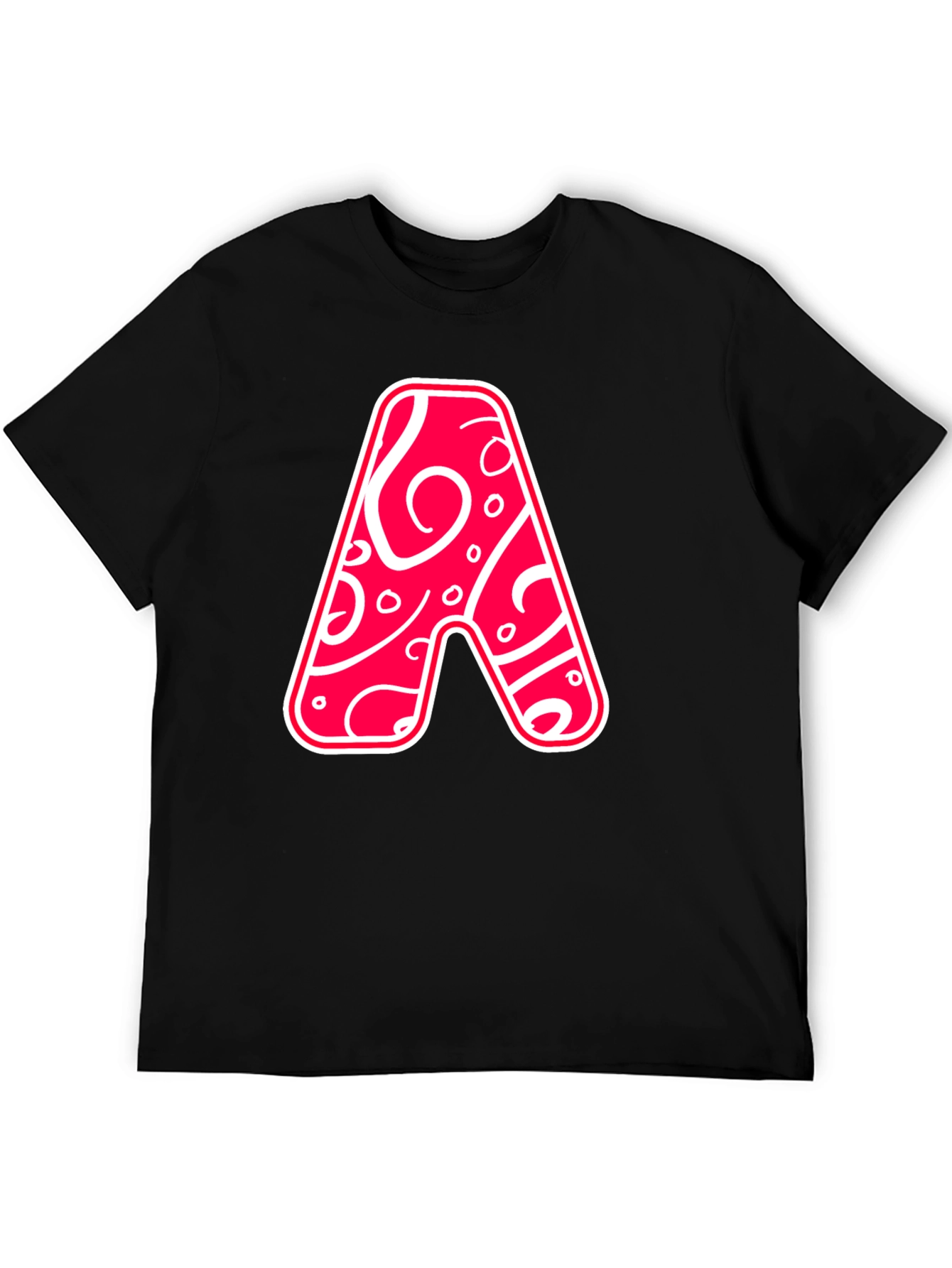 Black Funky Letter A Graphic Tee view 5