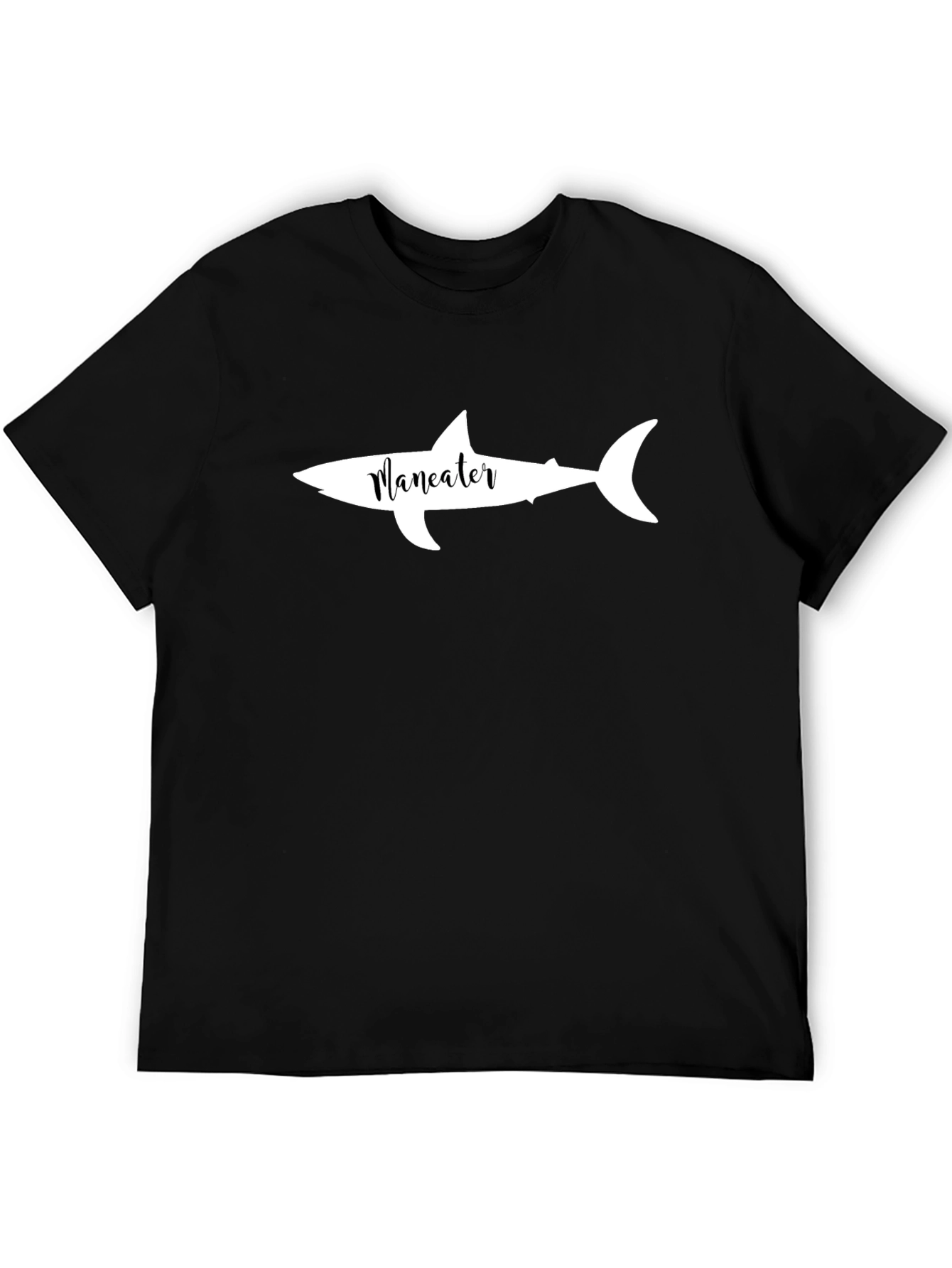 Black Maneater Shark Graphic T-Shirt view 5