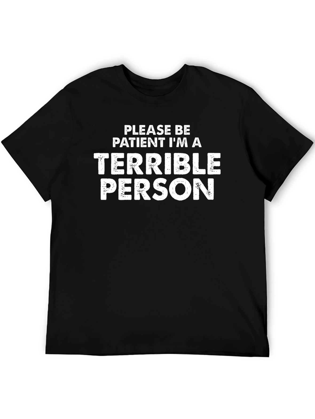 Black Terrible Person Graphic T-Shirt - Funny Sarcastic Tee view 5