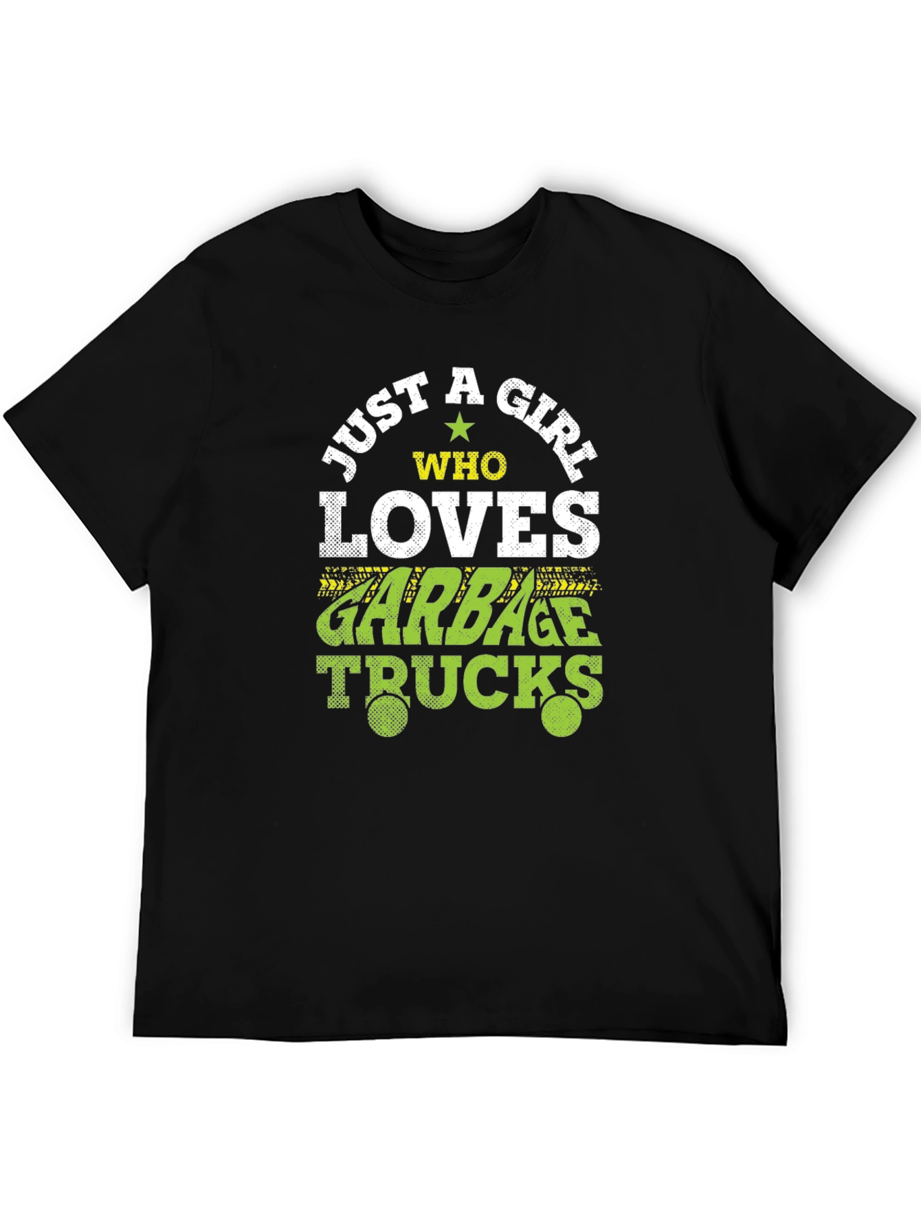 Black Girl Who Loves Garbage Trucks T-Shirt view 5