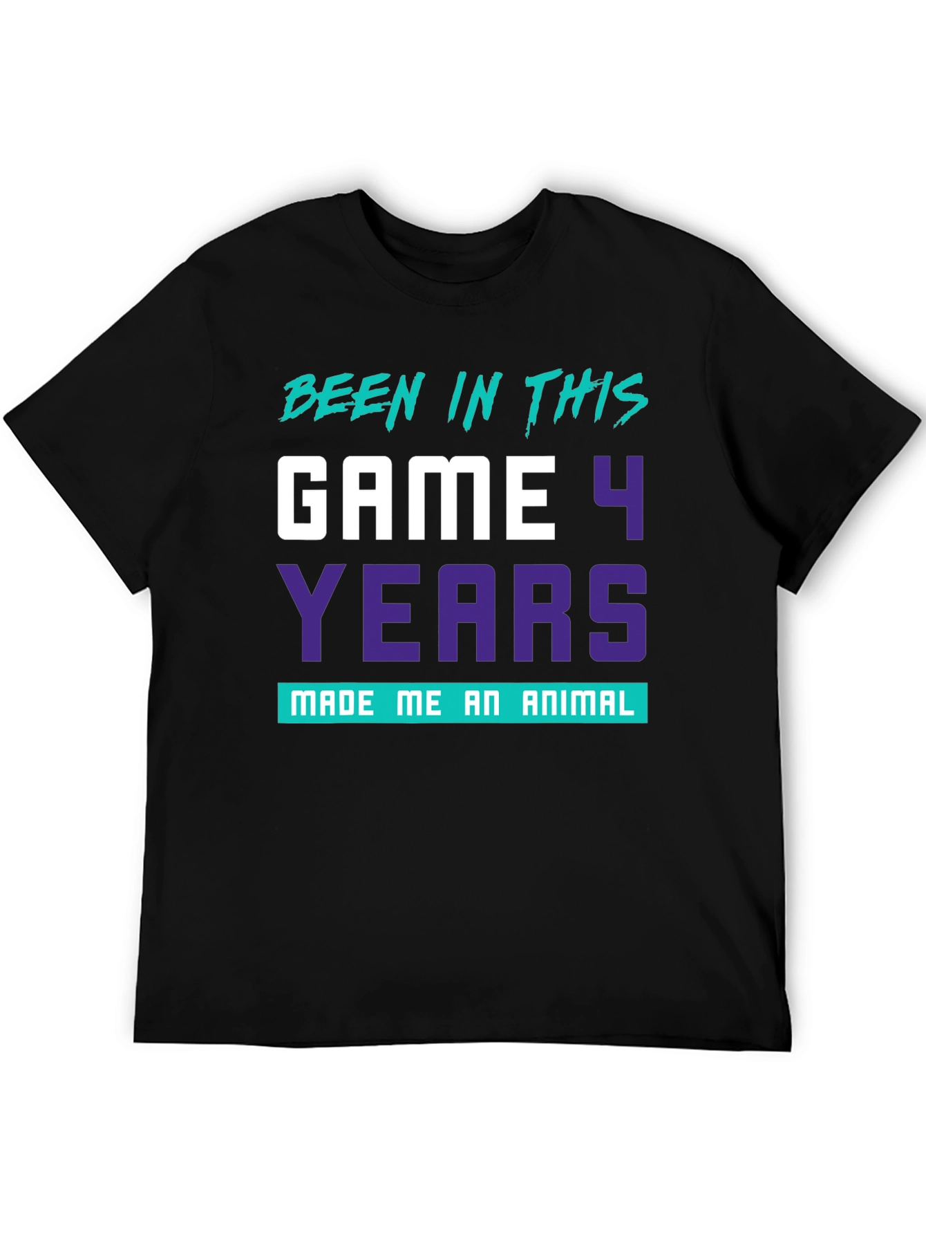 Black Been in This Game 4 Years Funny Graphic Tee view 5