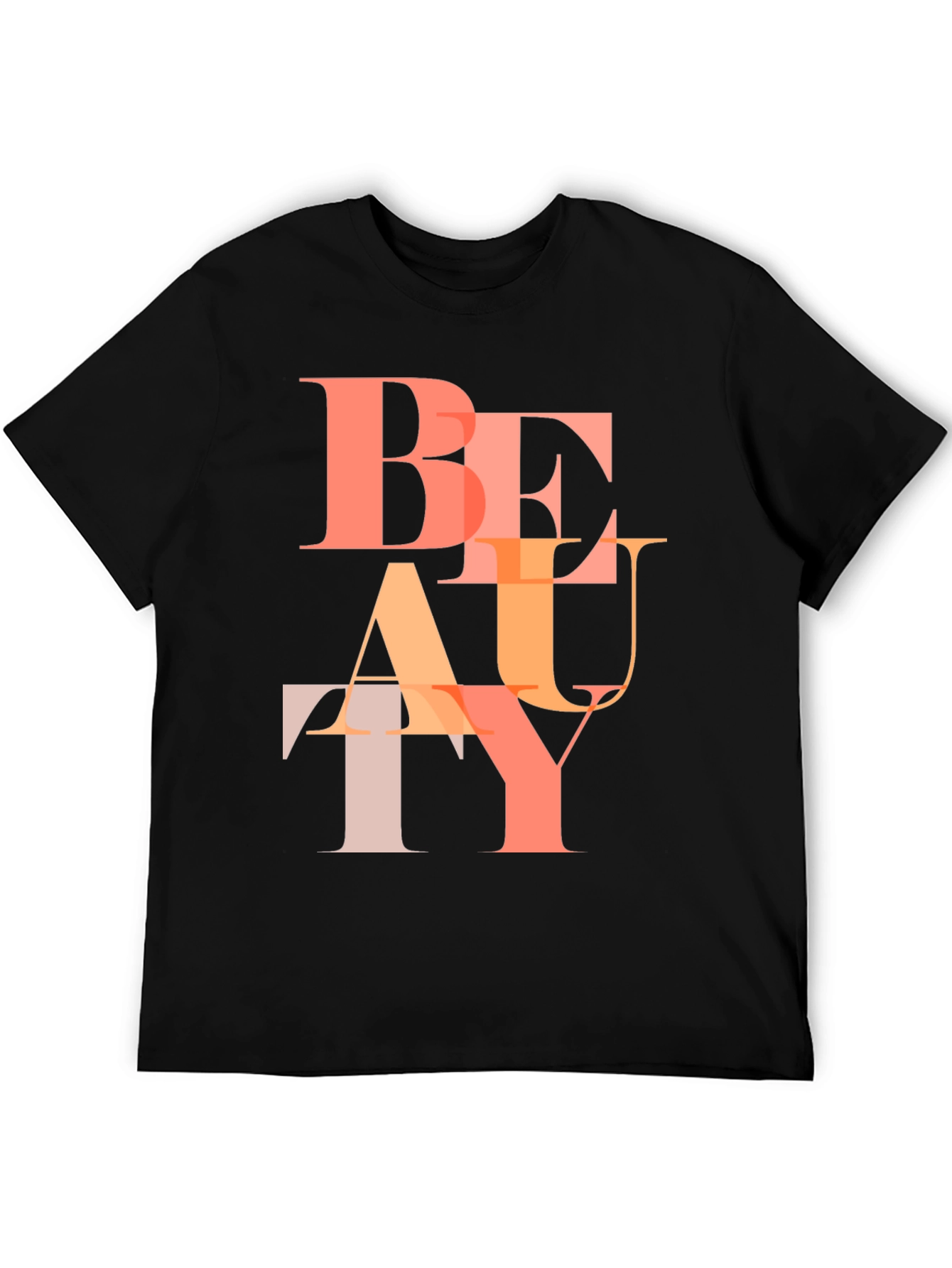 Black Stylish Beauty Graphic Print Black T-Shirt view 5