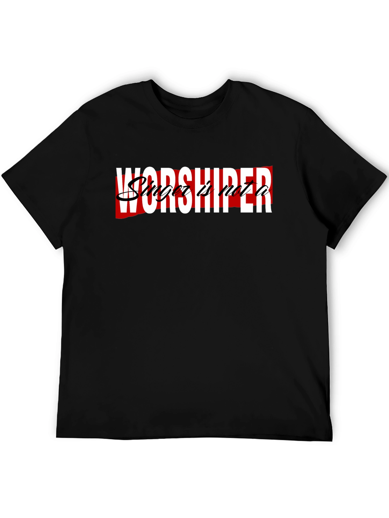 Black Worshiper Singer T-Shirt view 5
