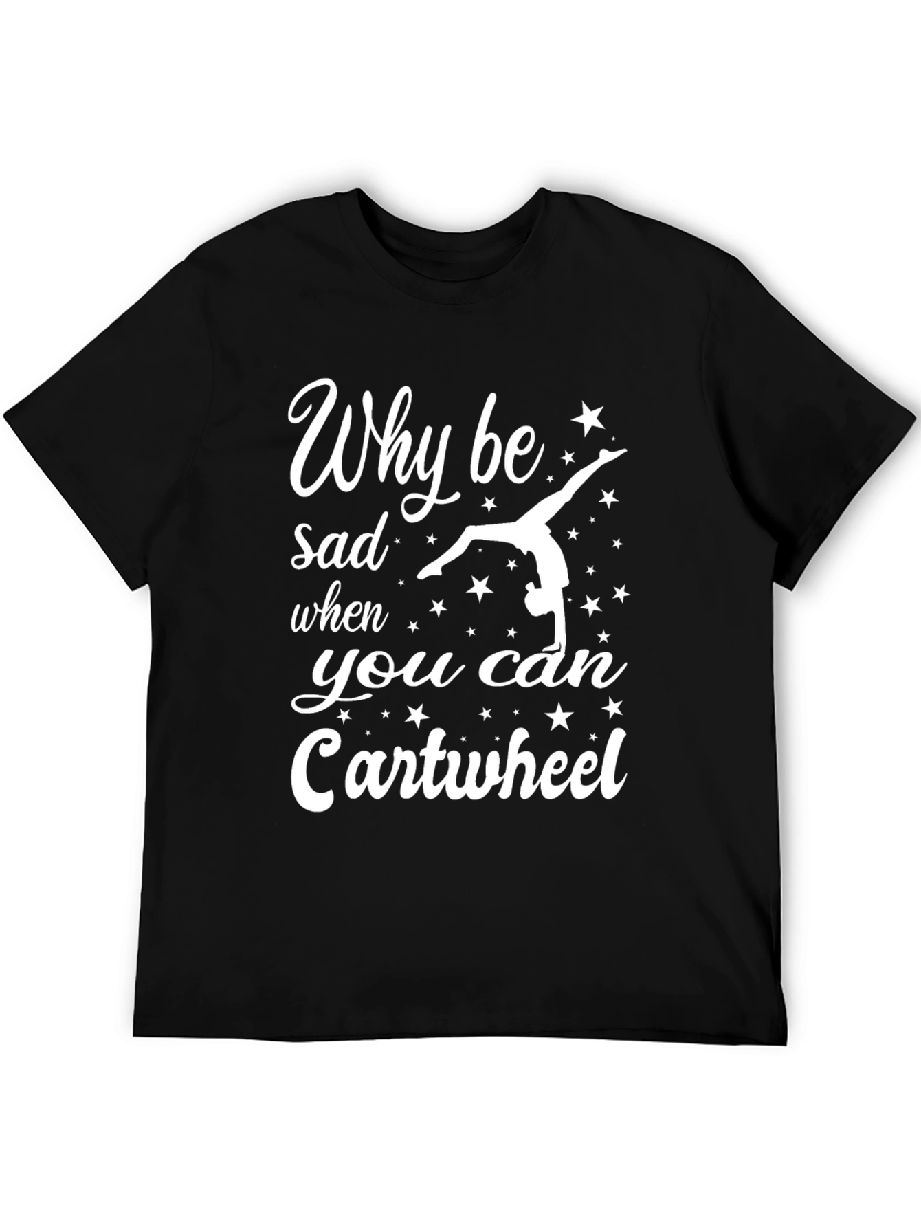 Black Why Be Sad Cartwheel Tee view 5