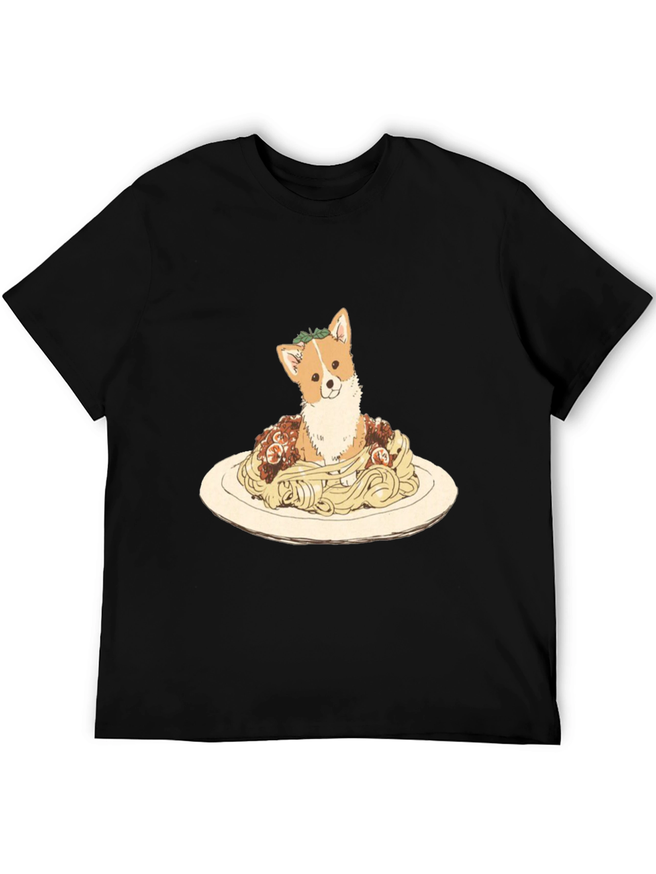 Black Corgi Spaghetti Graphic Tee view 5