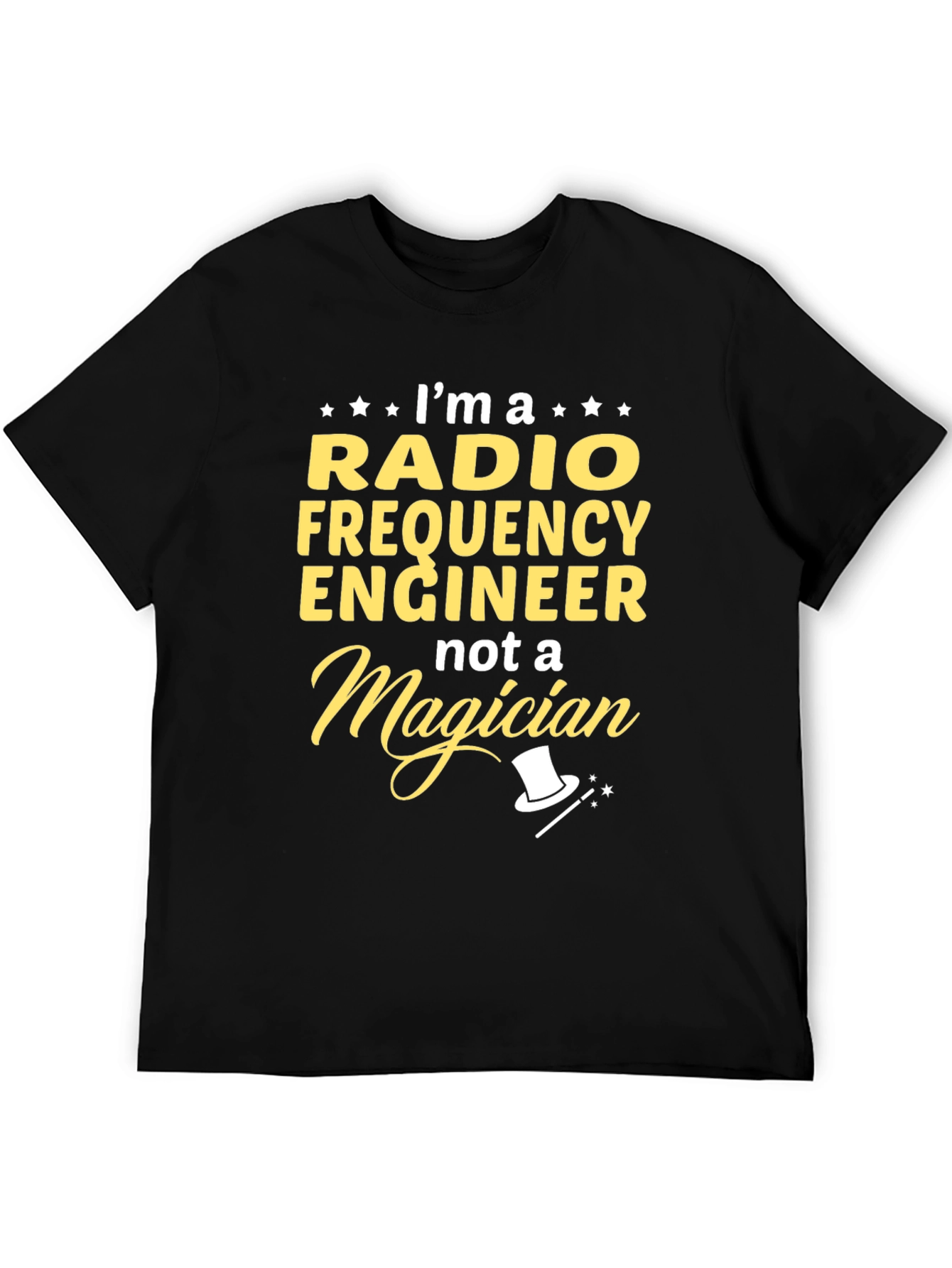 Black Radio Frequency Engineer T-Shirt - Funny Engineering Tee view 5