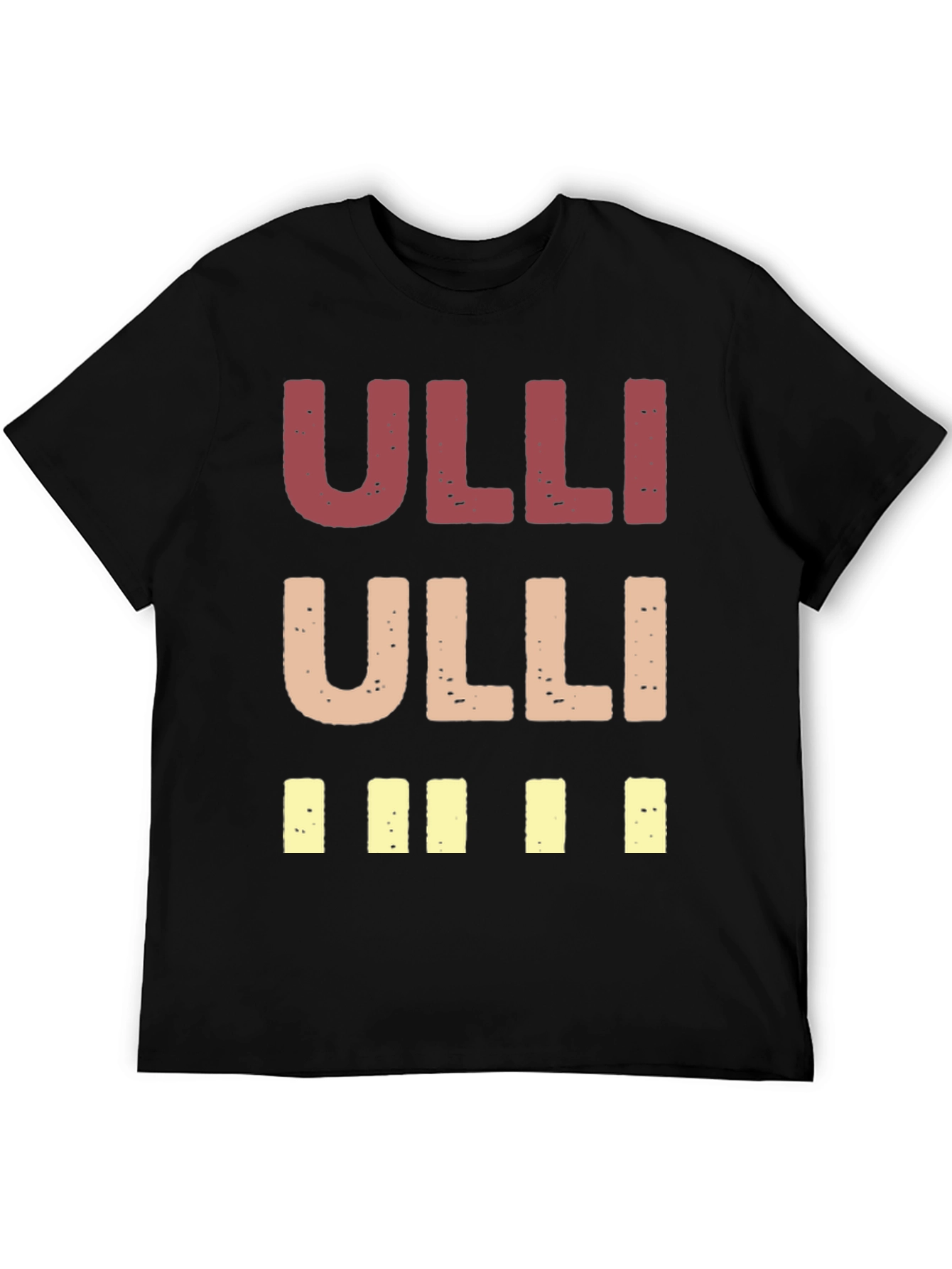 Black "Ulli" Graphic Print Crew Neck T-Shirt view 5