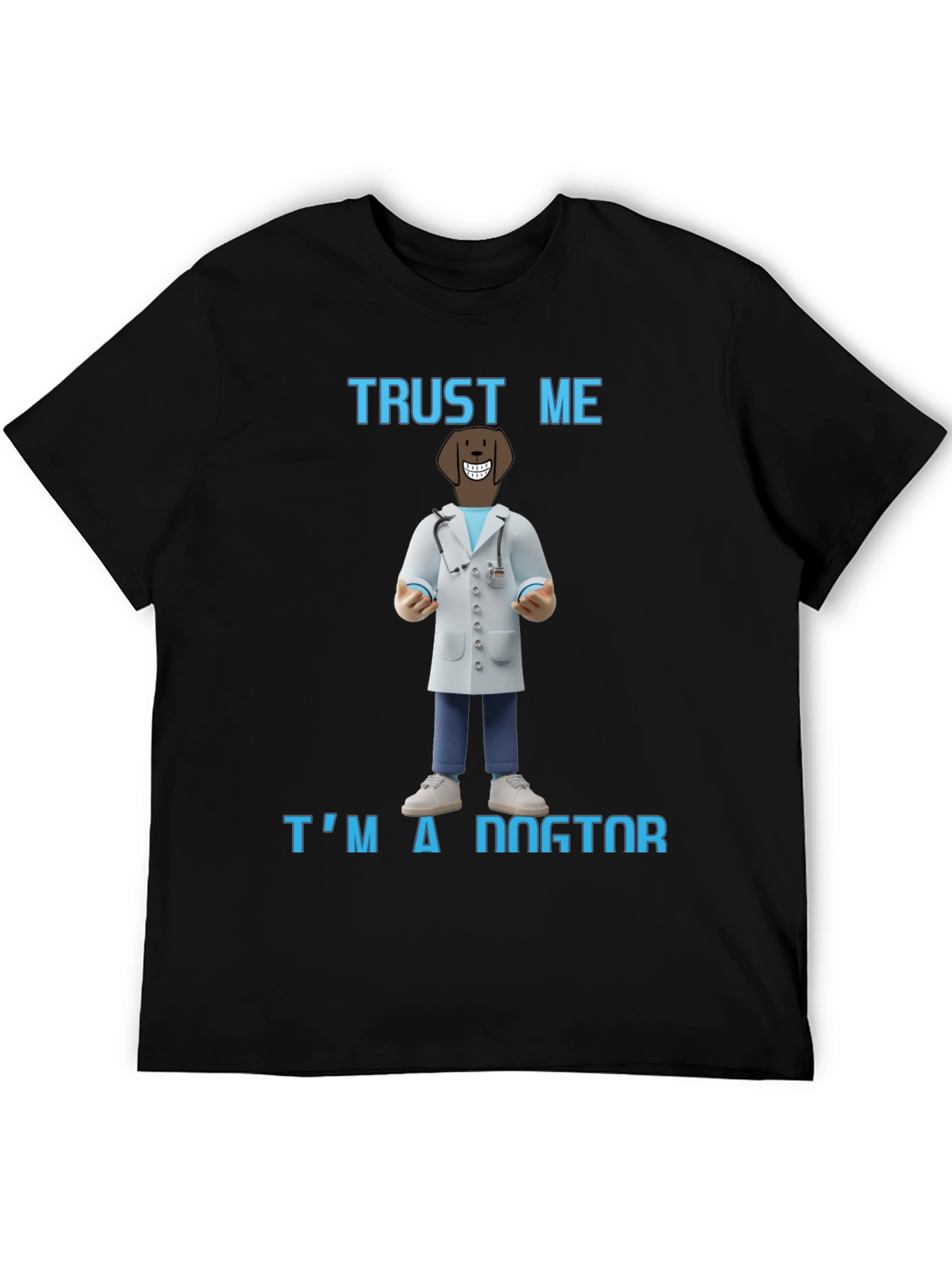 Black Trust Me I'm A Dogtor T-Shirt view 5
