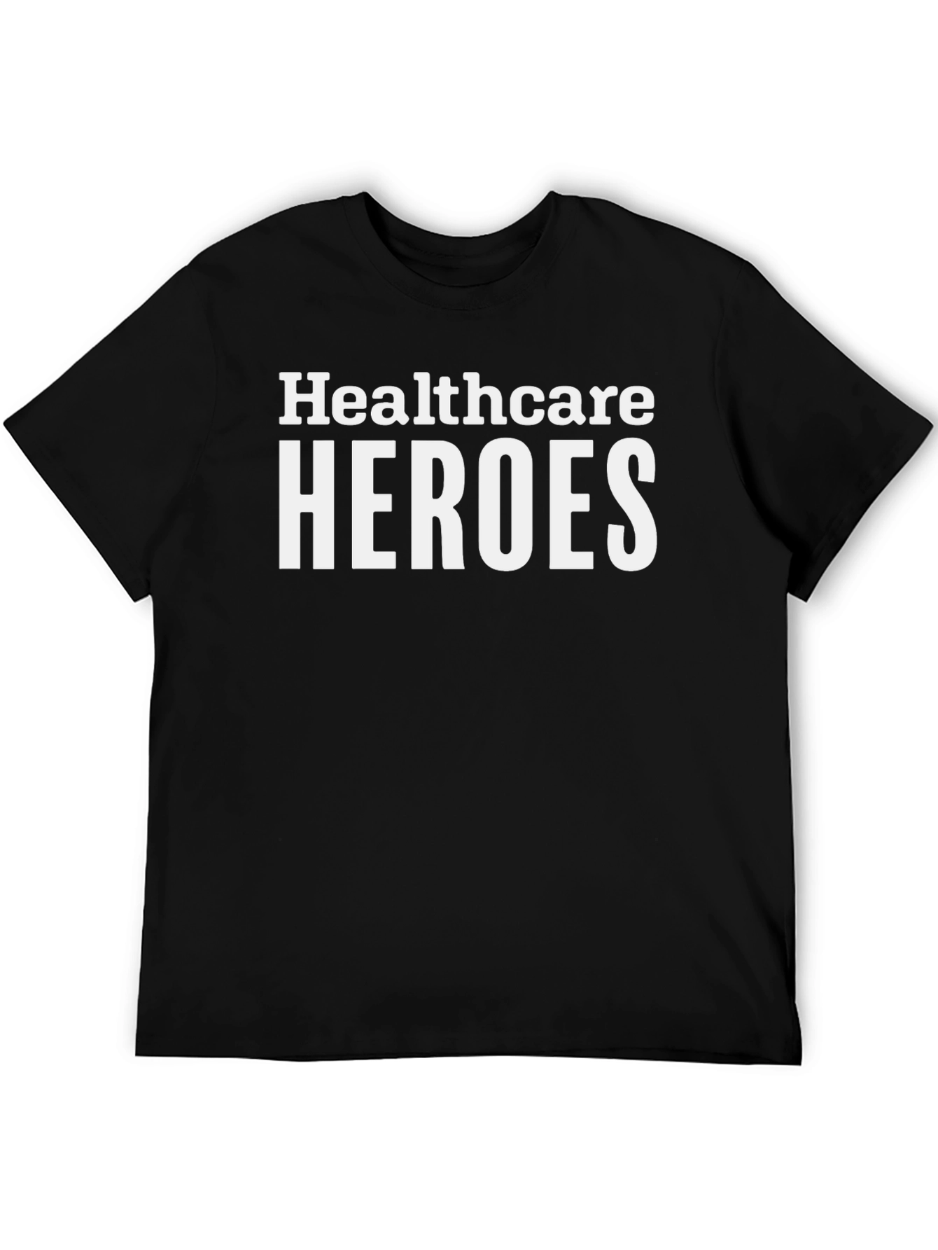 Black Healthcare Heroes Graphic Tee - Essential Worker Shirt view 5