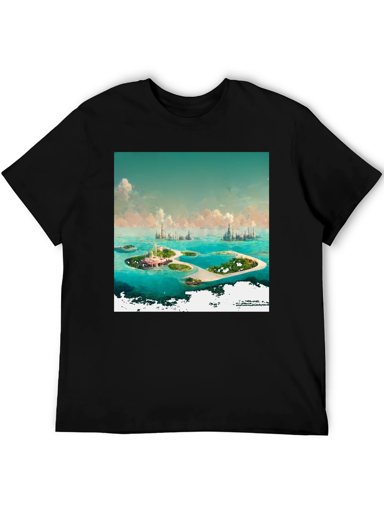 Black Island Paradise Graphic Tee - Coastal Dream view 5