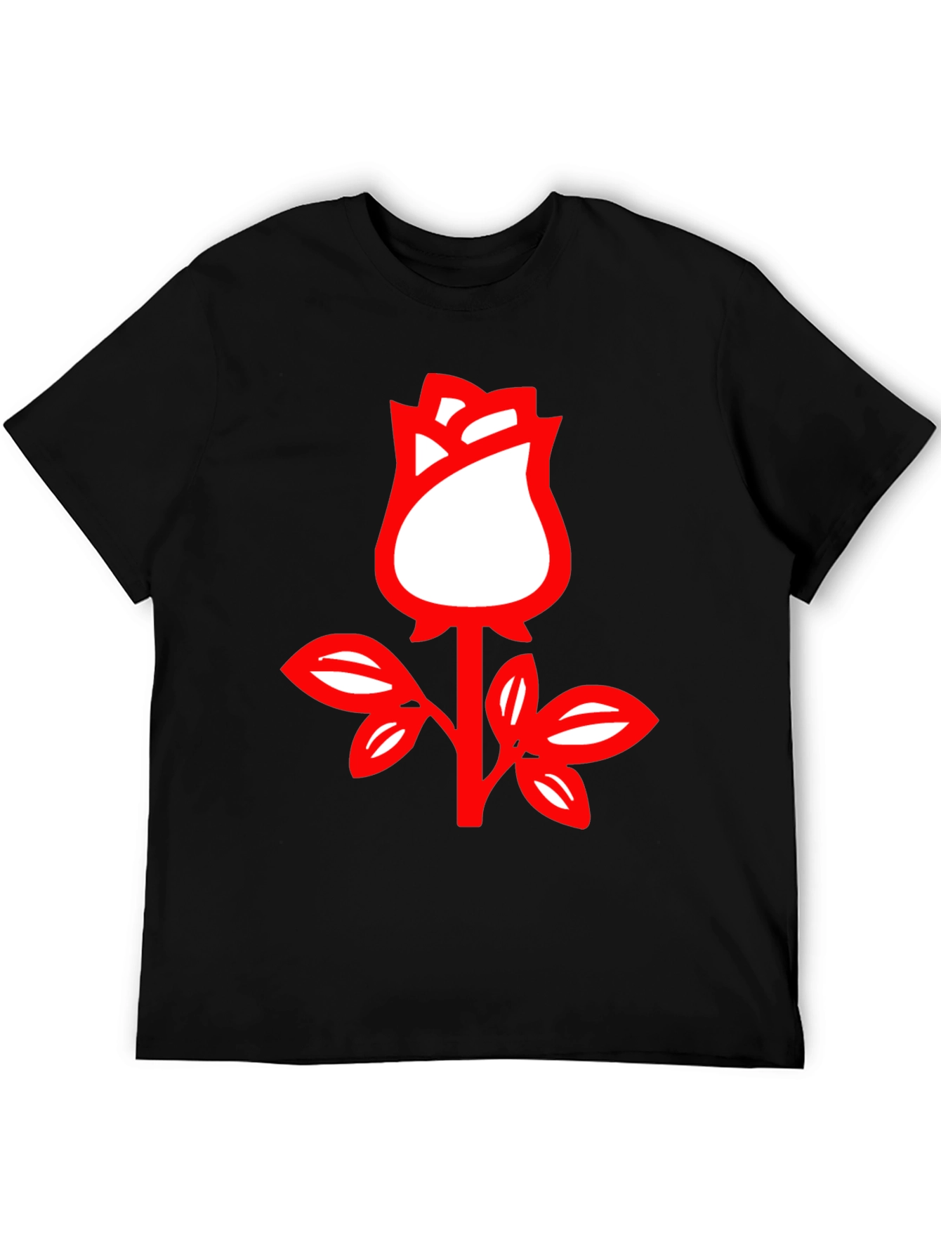 Black Rose Graphic Tee - Stylish Black Cotton T-Shirt view 5