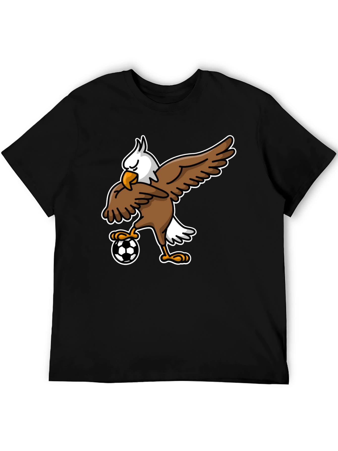 Black Soccer Eagle Graphic Tee - Black view 5