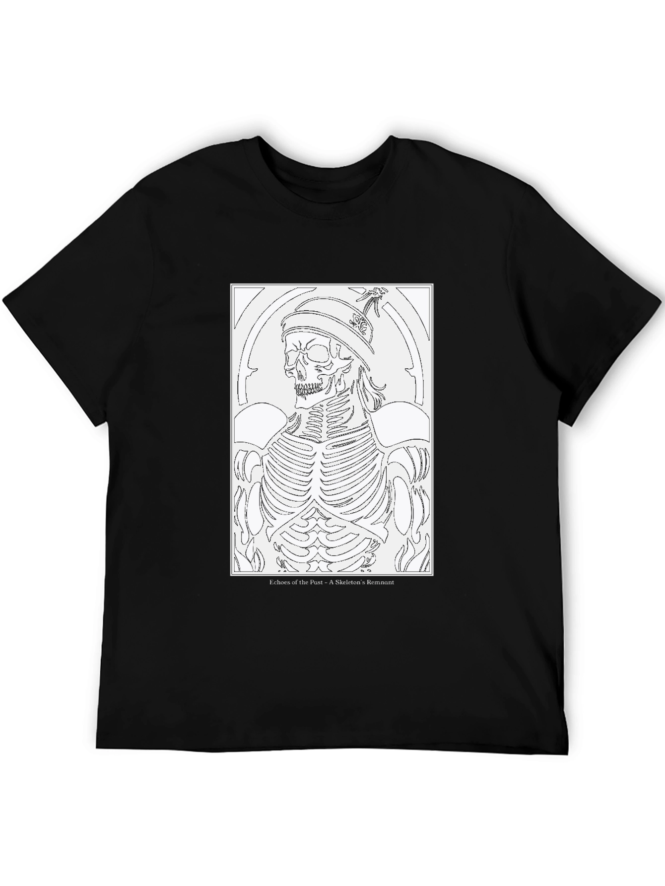 Black Echoes of the Past Skeleton T-Shirt view 5