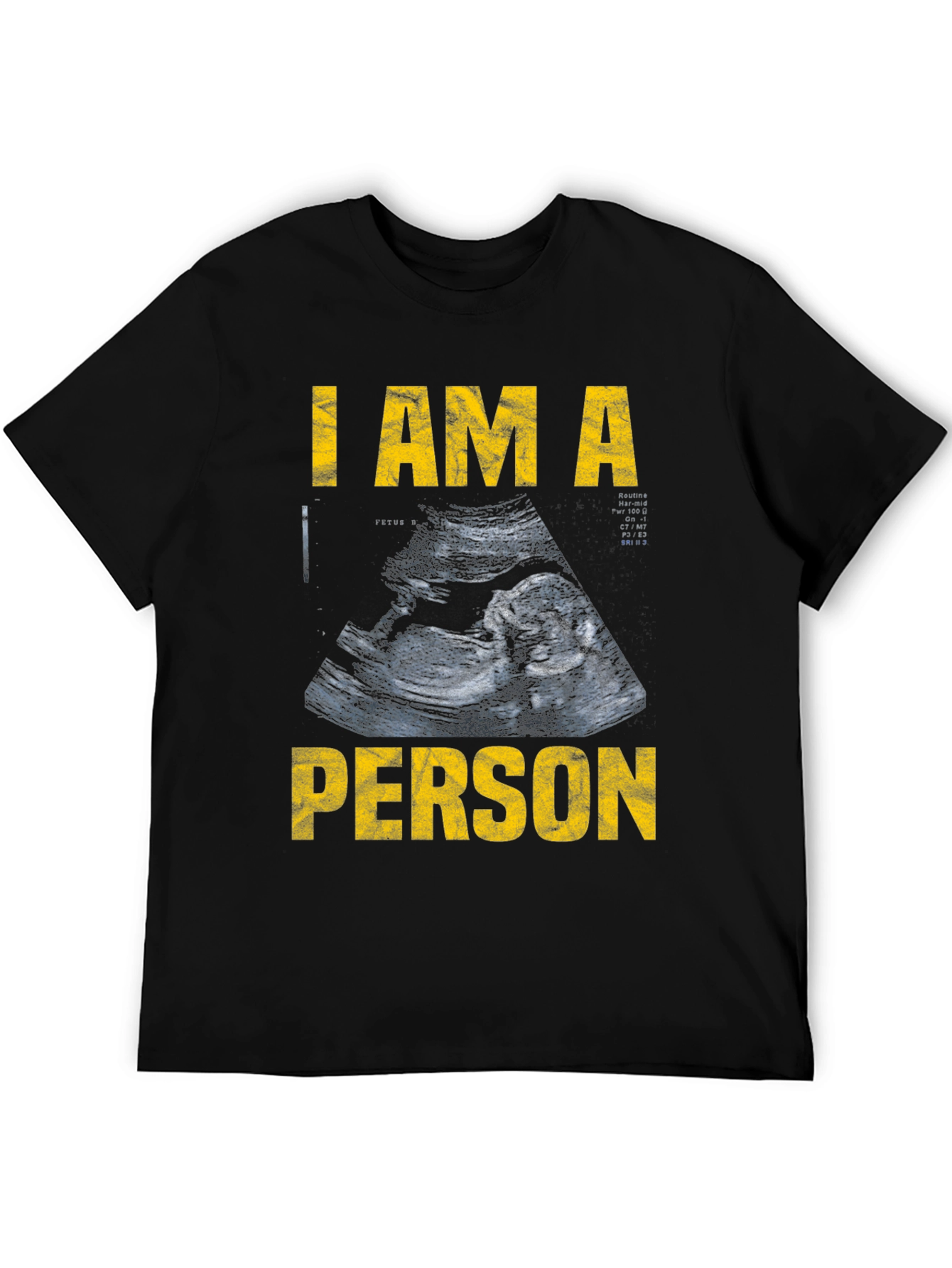Black I Am A Person Pro-Life T-Shirt view 5