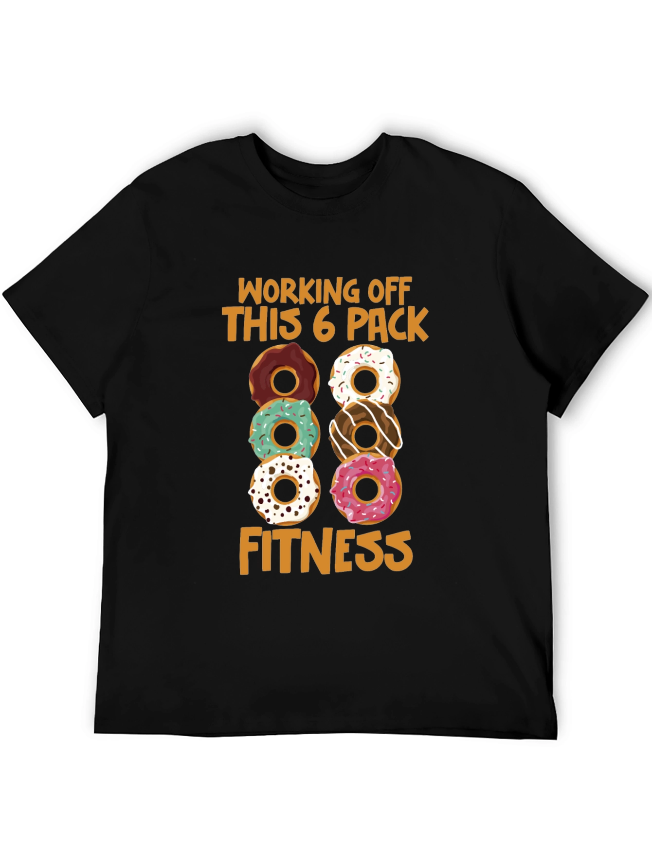 Black Donut 6-Pack Fitness T-Shirt view 5