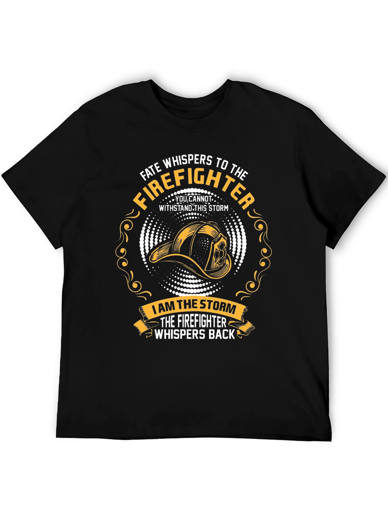 Black Firefighter Storm T-Shirt - Courage and Resilience view 5