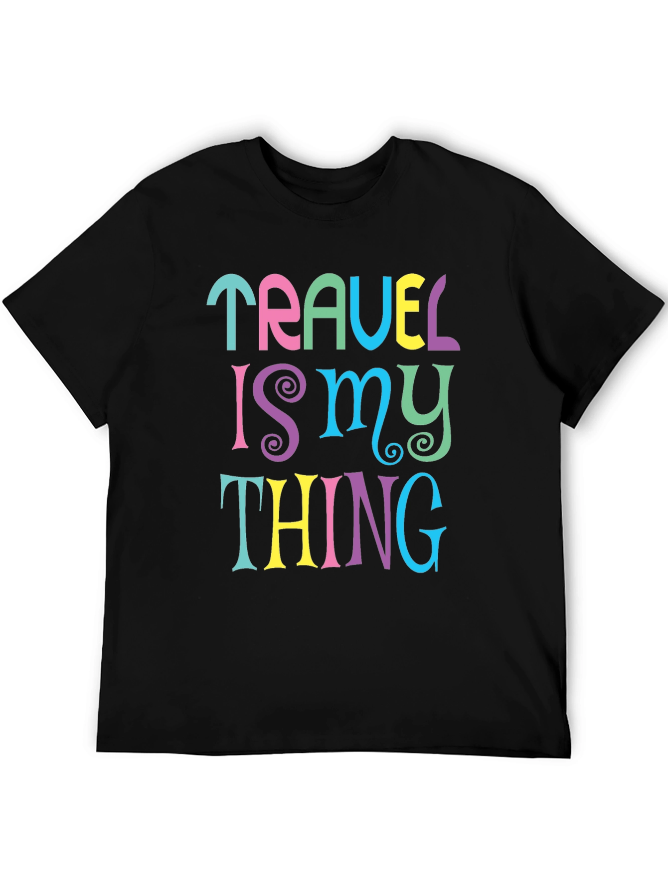 Black Travel is My Thing Graphic T-Shirt view 5