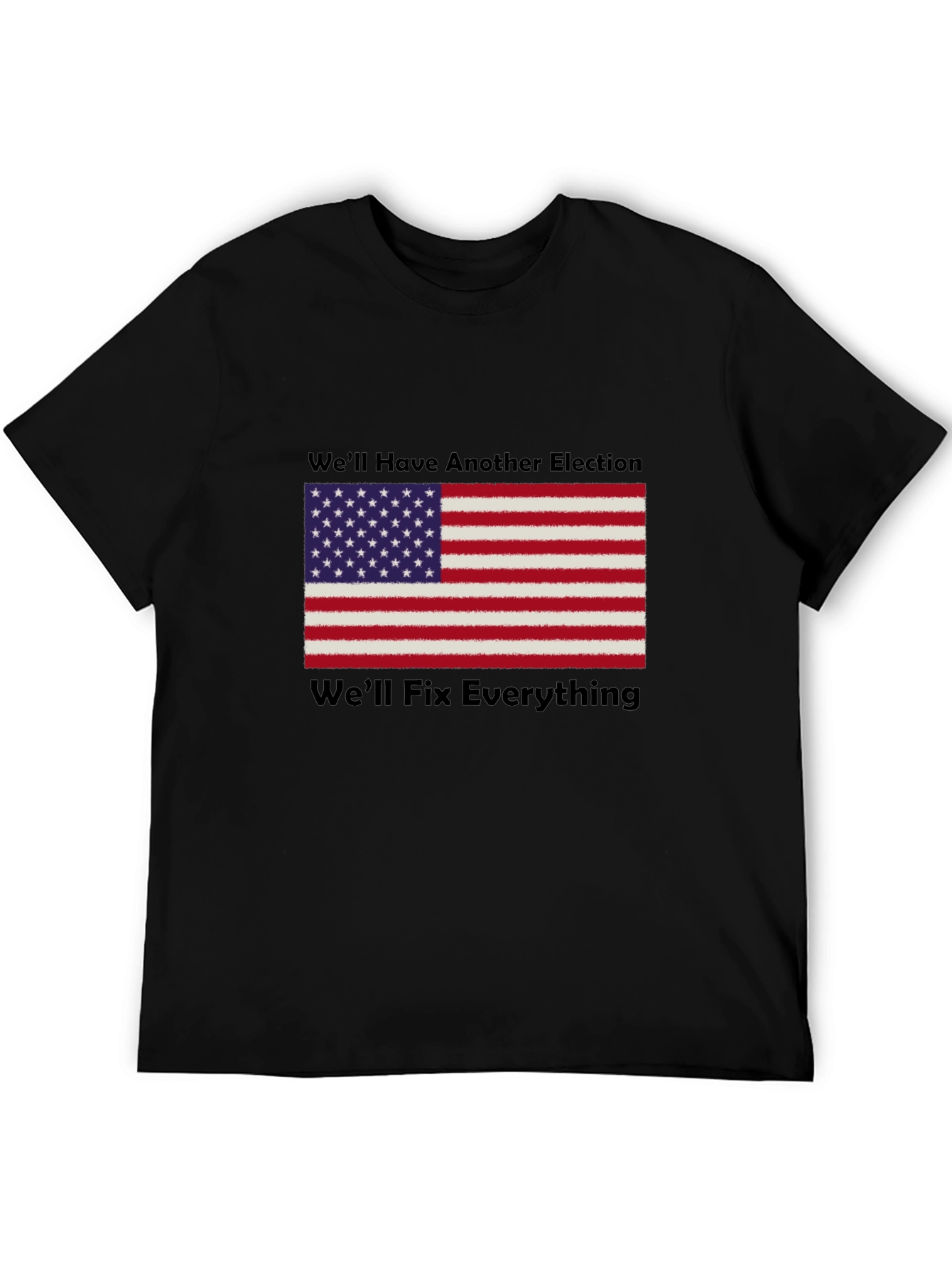 Black Patriotic Election Fix T-Shirt view 5