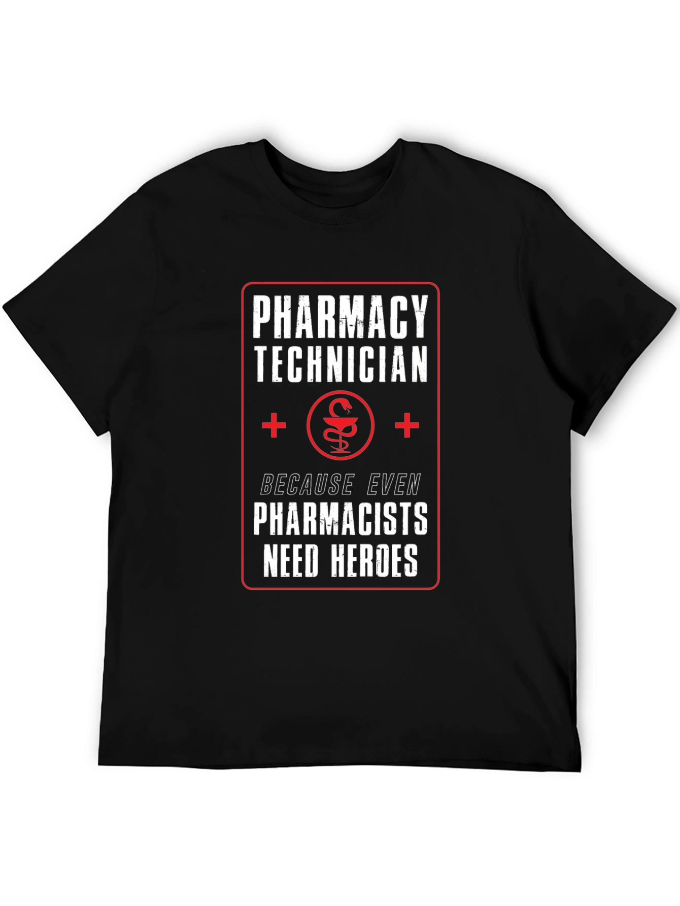 Black Pharmacy Technician Hero T-Shirt view 5