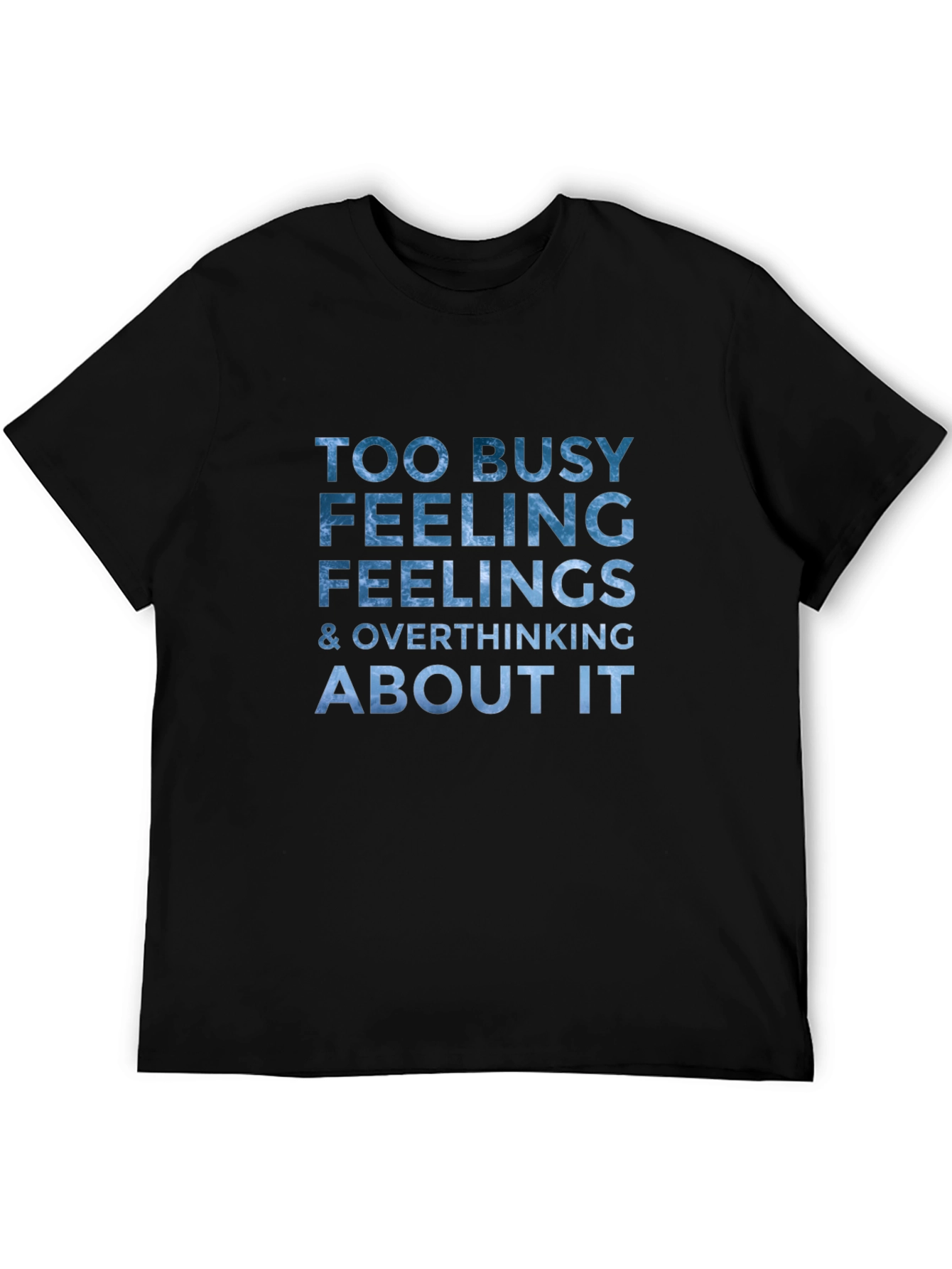 Black Busy Feeling Graphic T-Shirt - Overthinking Tee view 5
