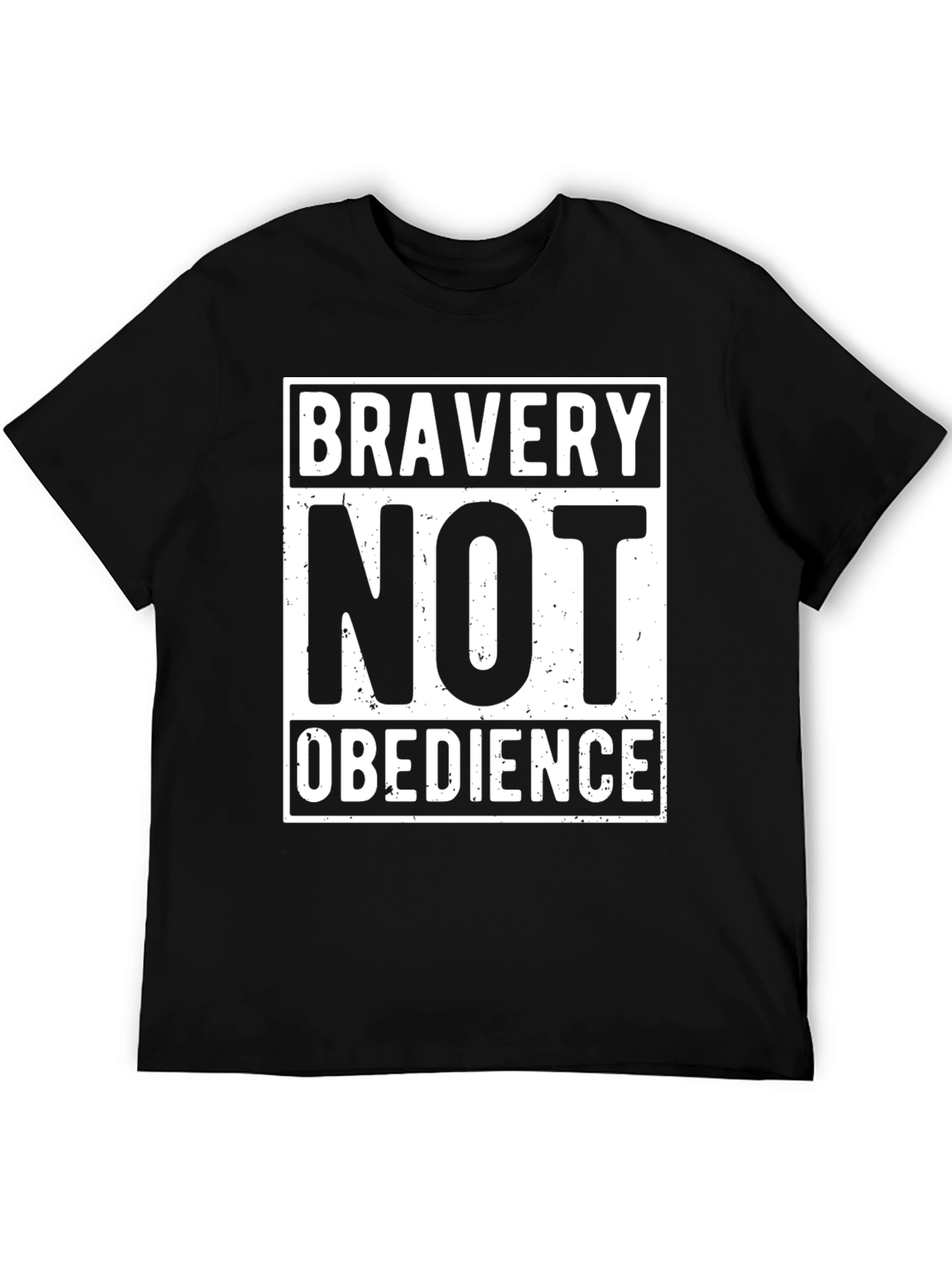 Black Bravery Not Obedience Graphic T-Shirt view 5