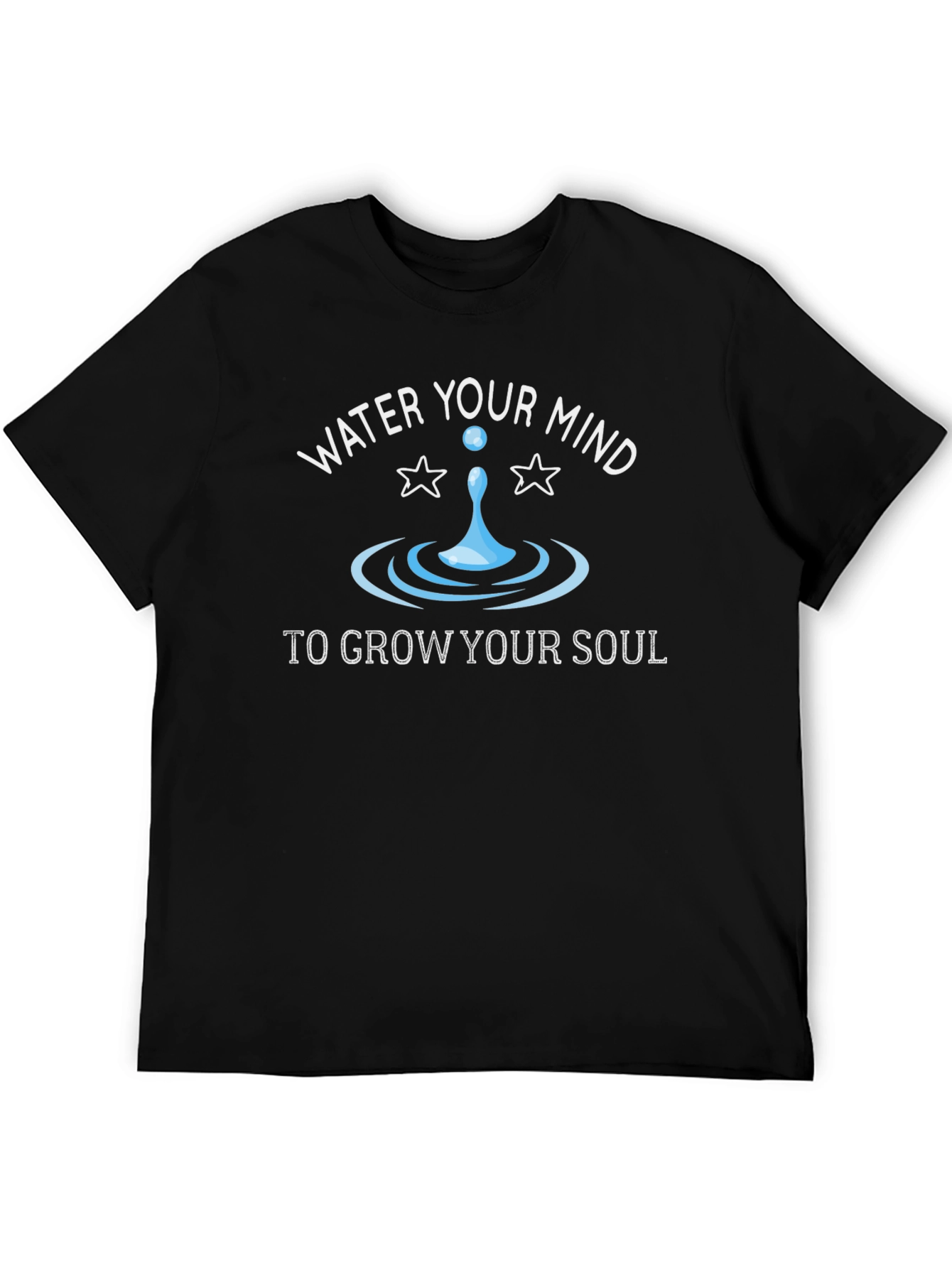 Black Water Your Mind Graphic Tee - Unisex Black T-Shirt view 5